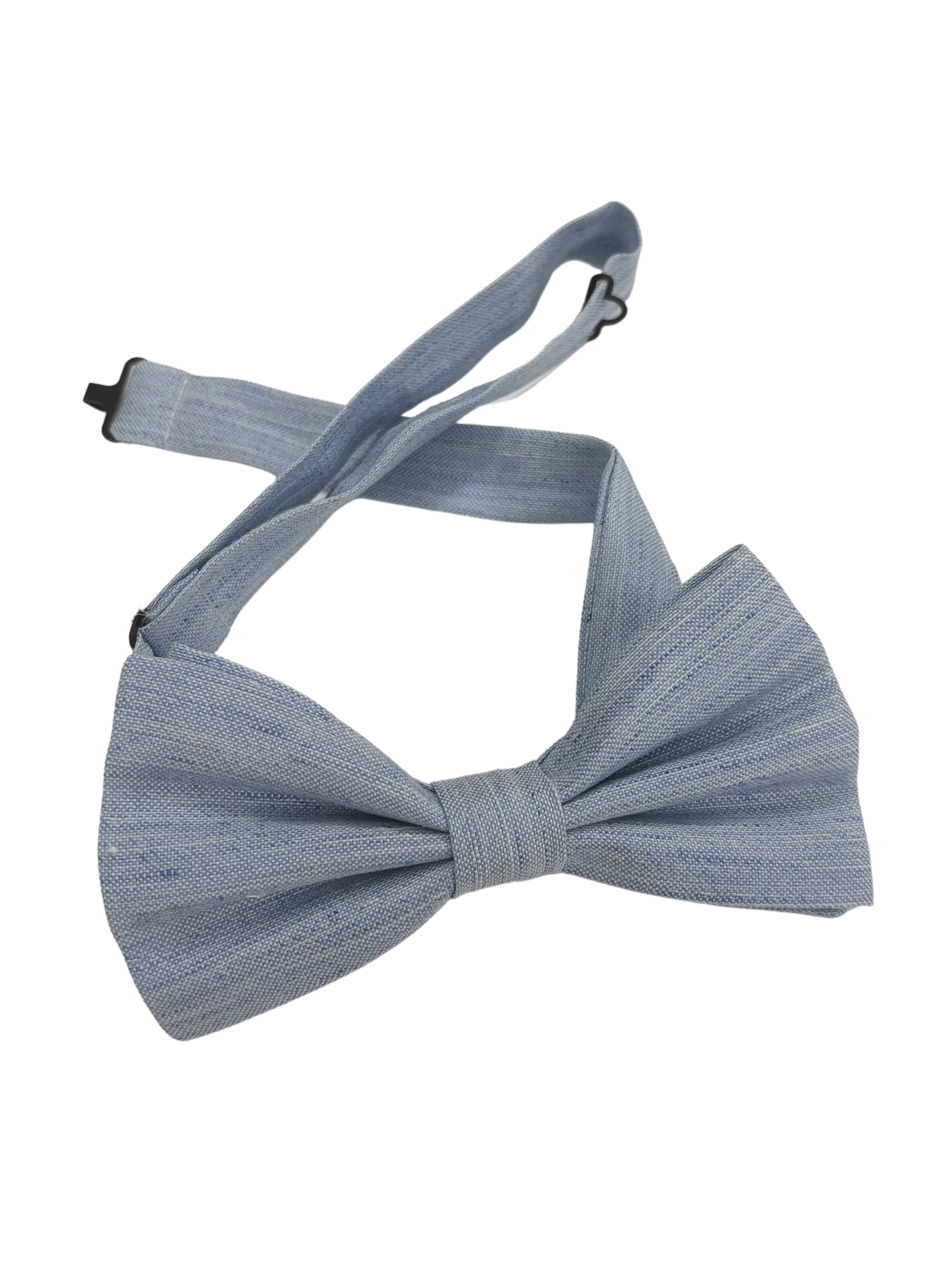 Fliege Leinen/Seide hellblau