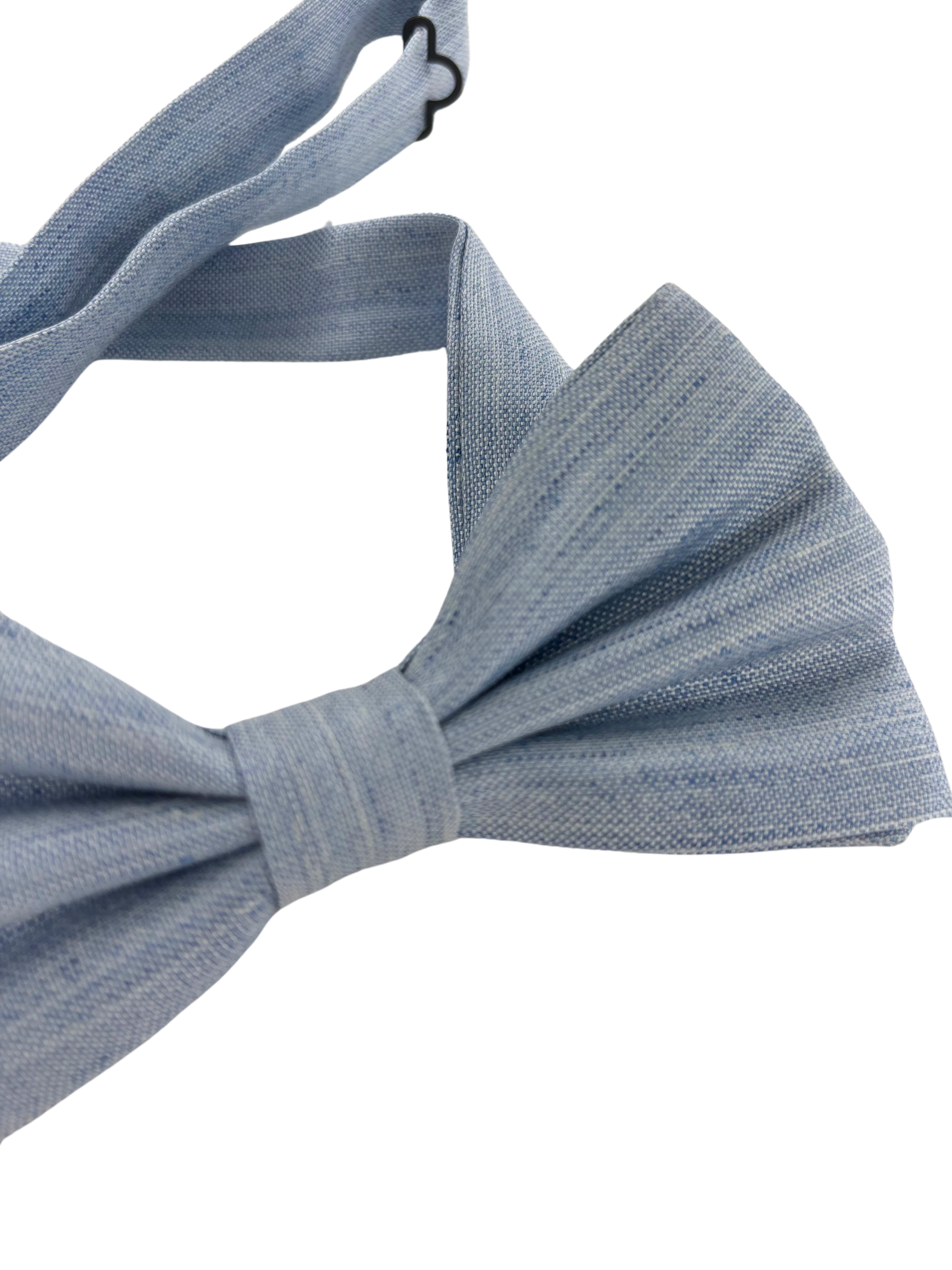 Fliege Leinen/Seide hellblau