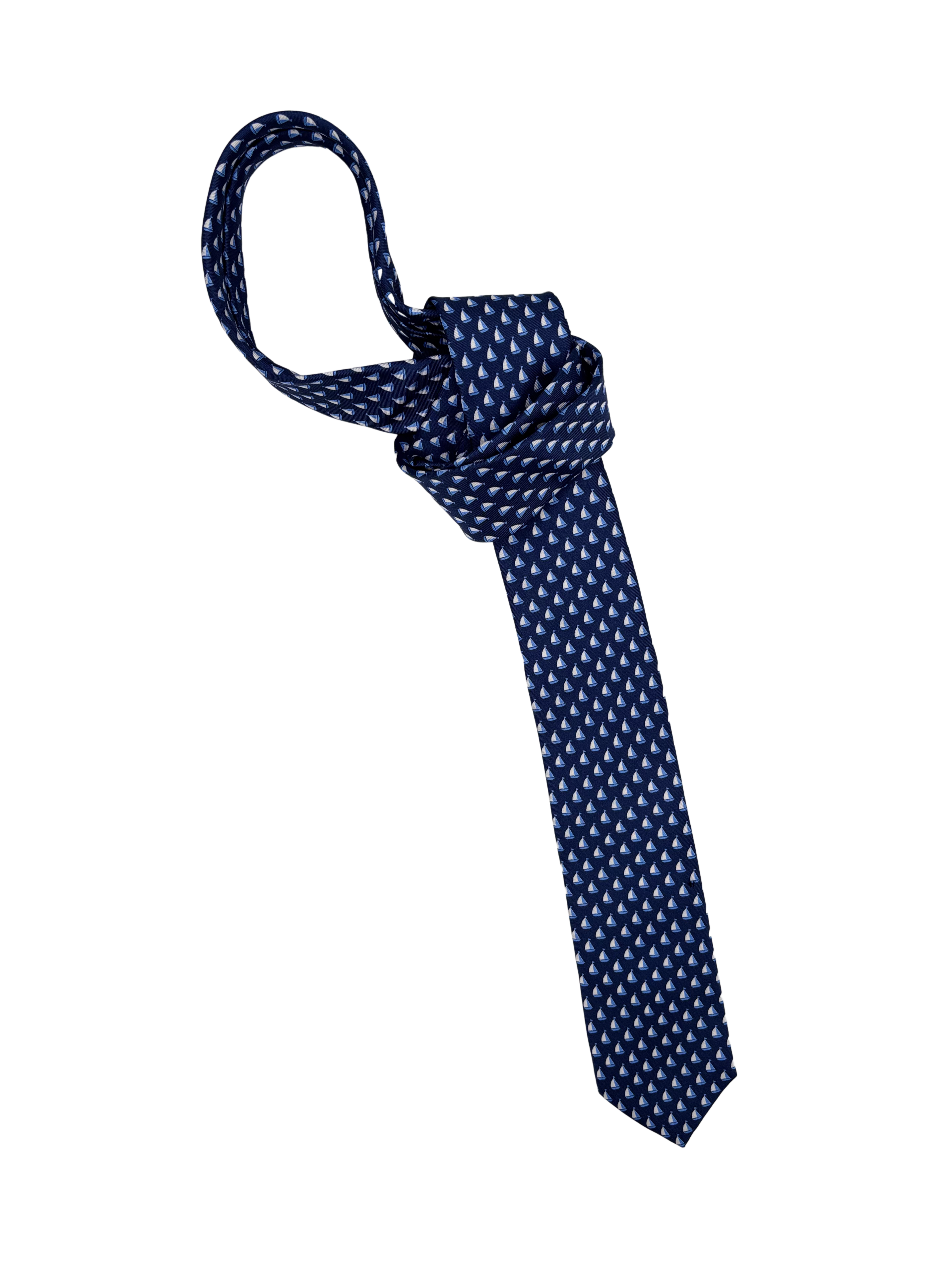 Krawatte "Boote" dunkelblau