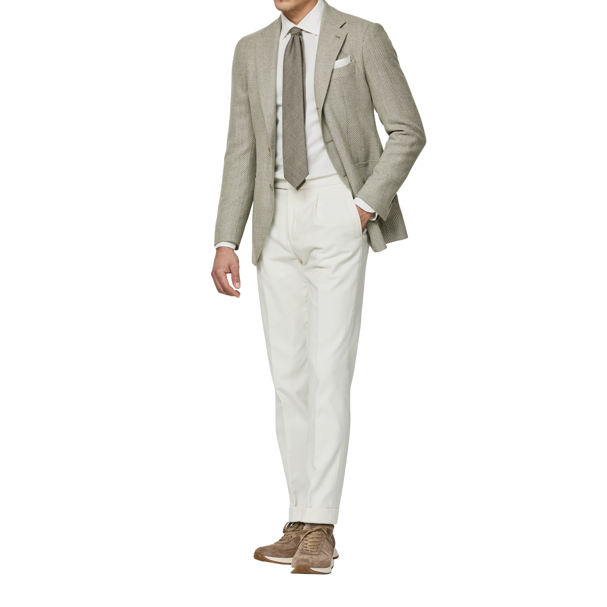 Hellgraues Taupe Twill Sakko