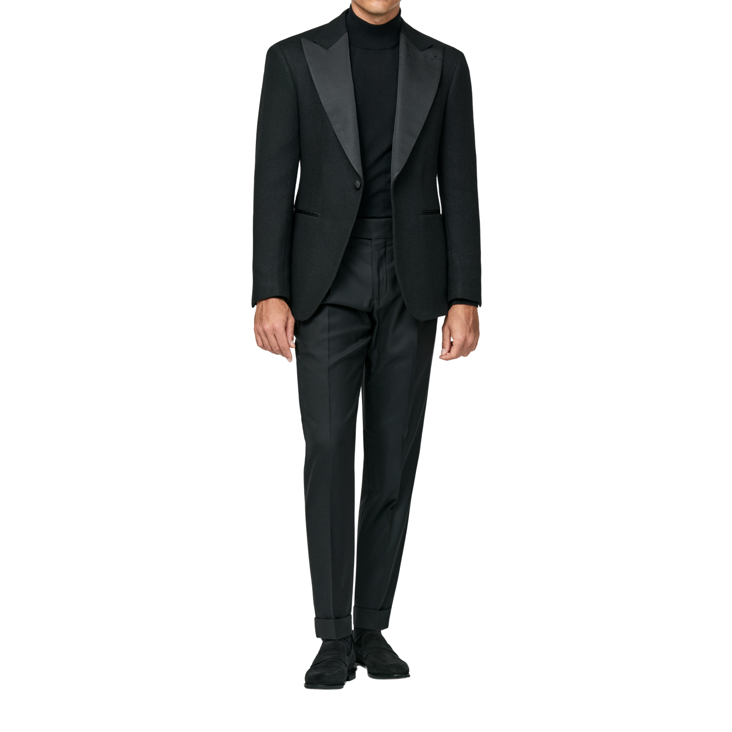 Schwarzes Diner Jacket aus Alpaka-Woll Mischung