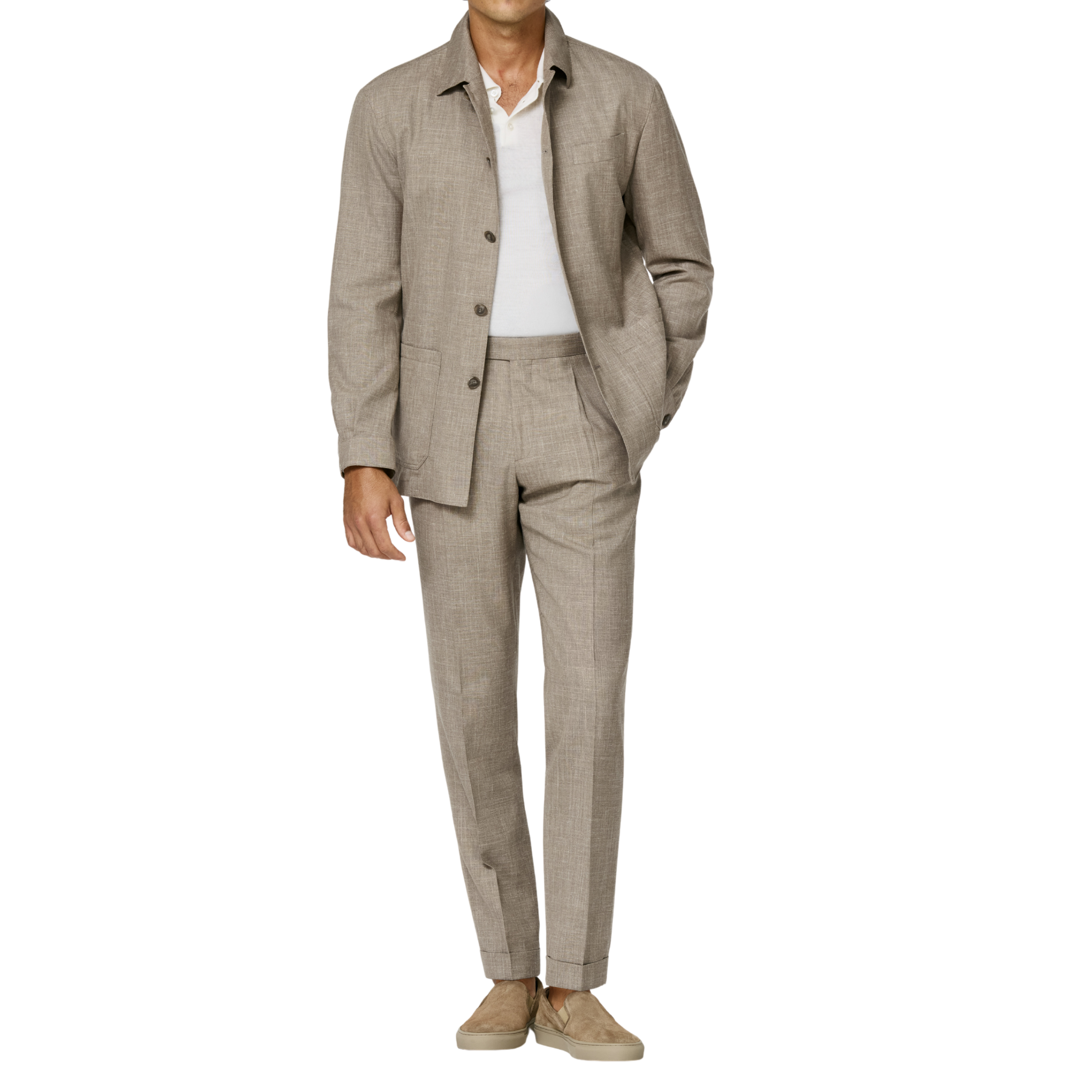 Anzug in einem eleganten Taupe Melange