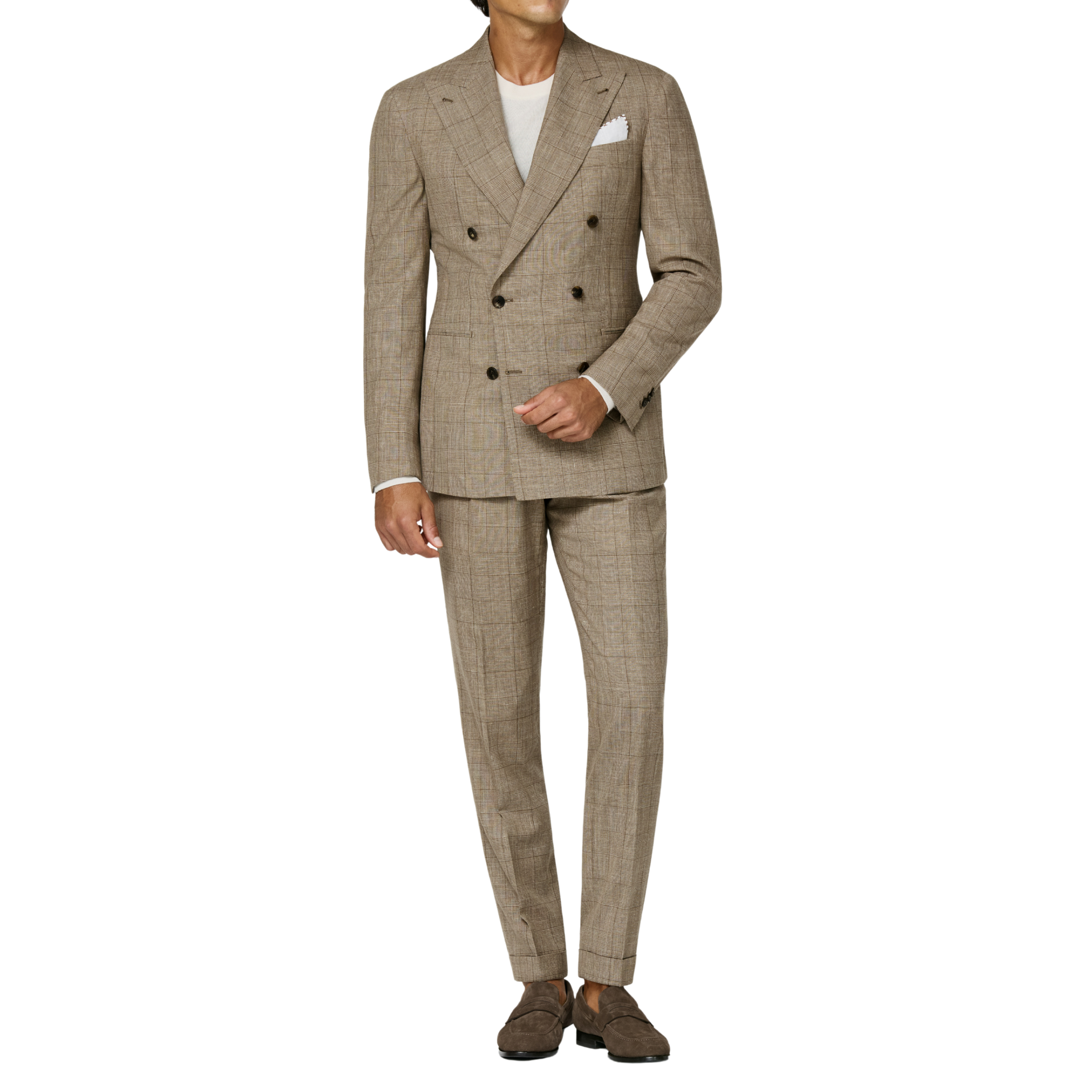 Brown-Sand Glenchek Anzug