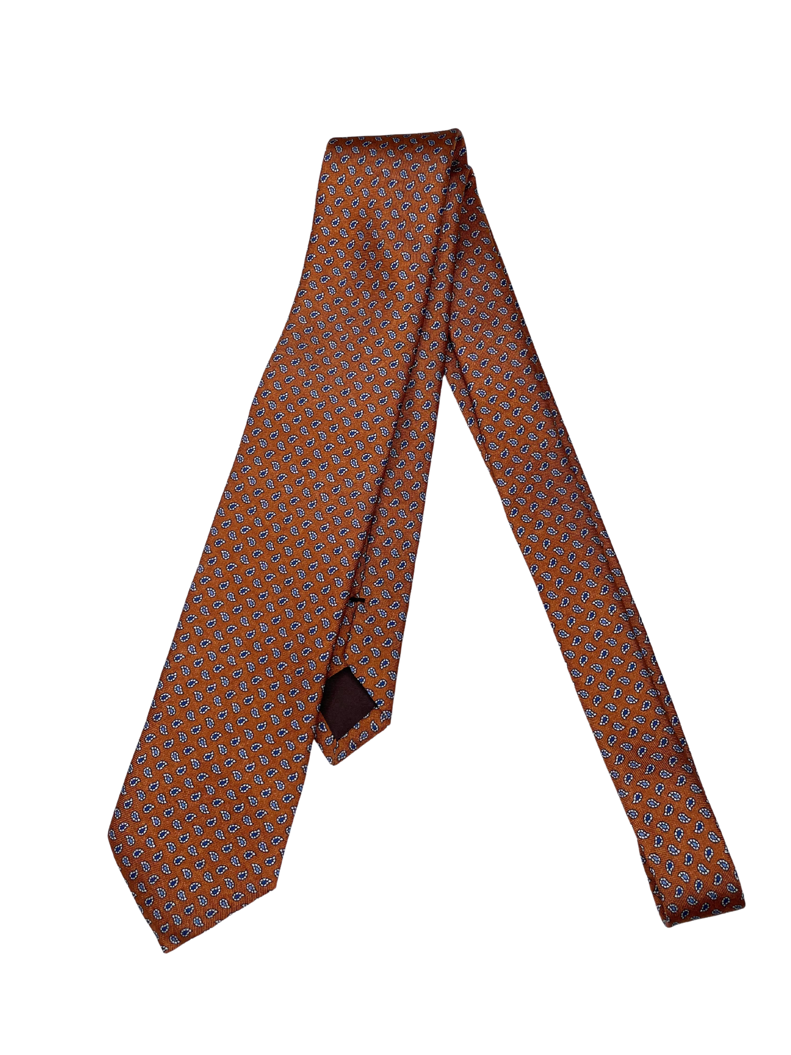 Krawatte Bronze/Blau Paisley