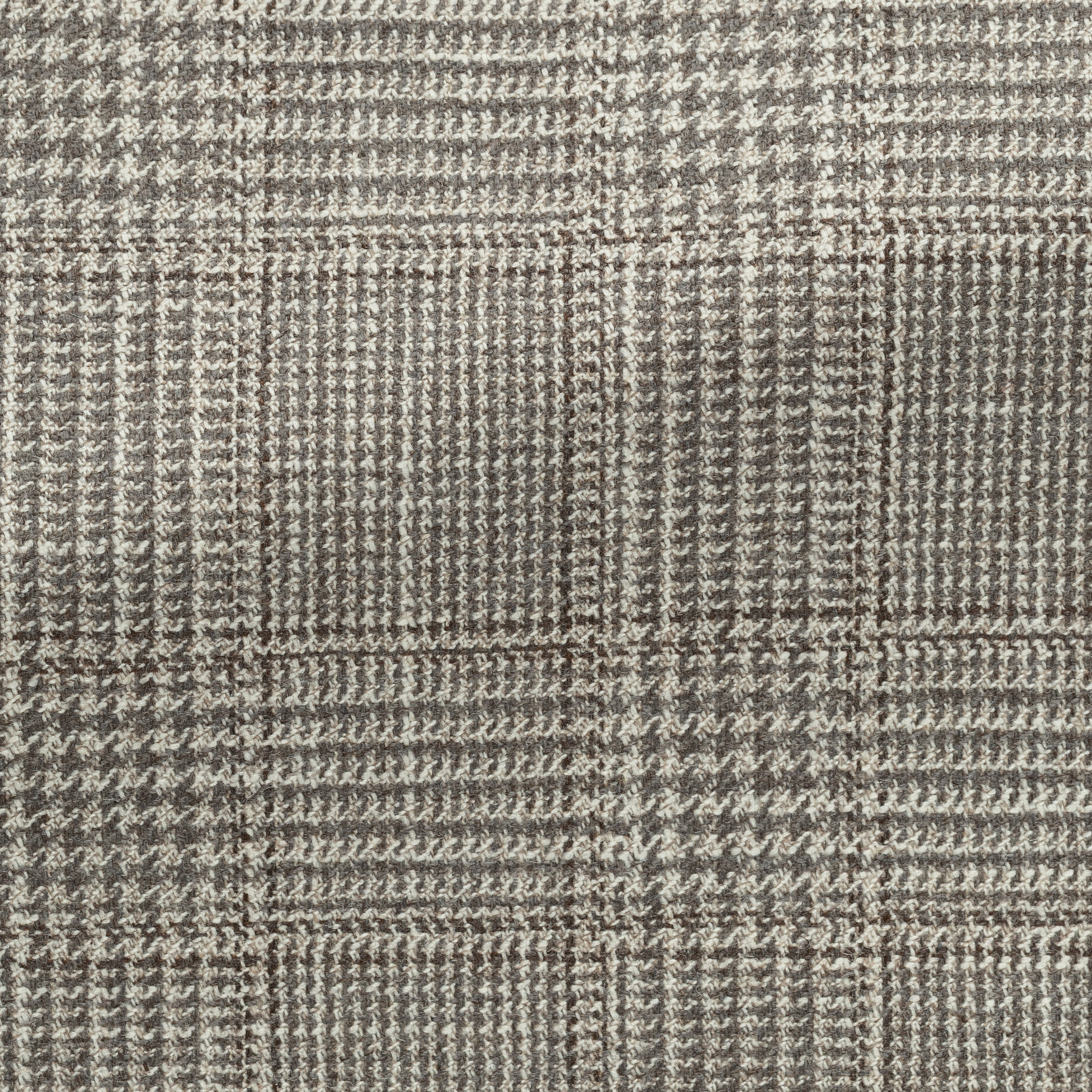 Shirtjacket in ivory-taupe mit glencheck aus Wolle-Seide-Kashmir