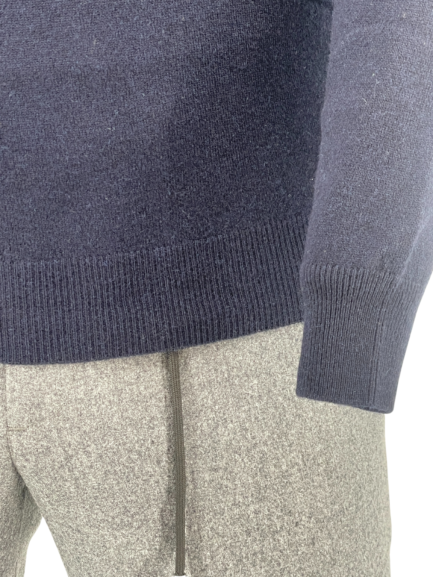 Wolle Kaschmir Hoodie in Dunkelblau
