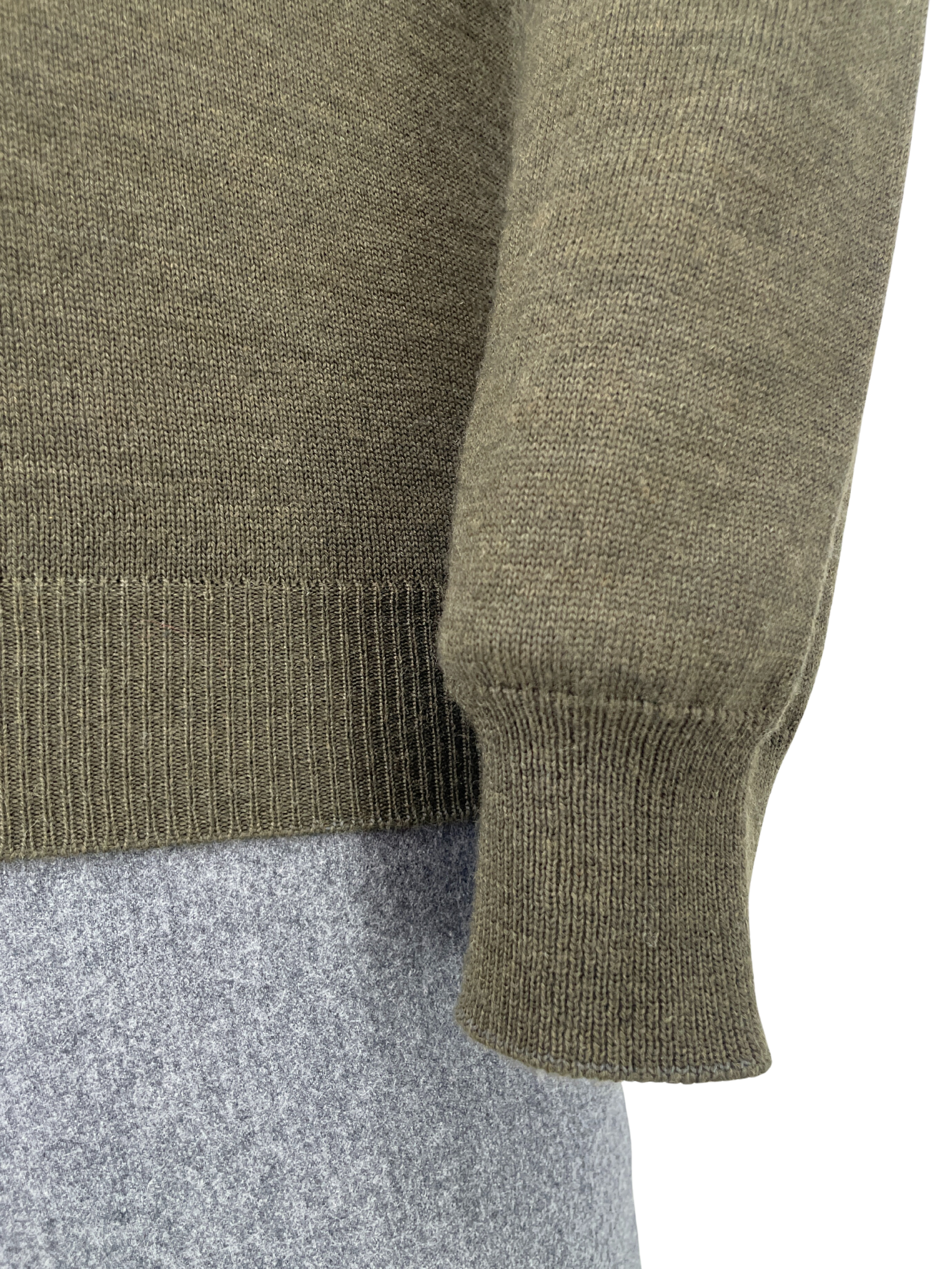 Merino Pullover in Dunkelgrün