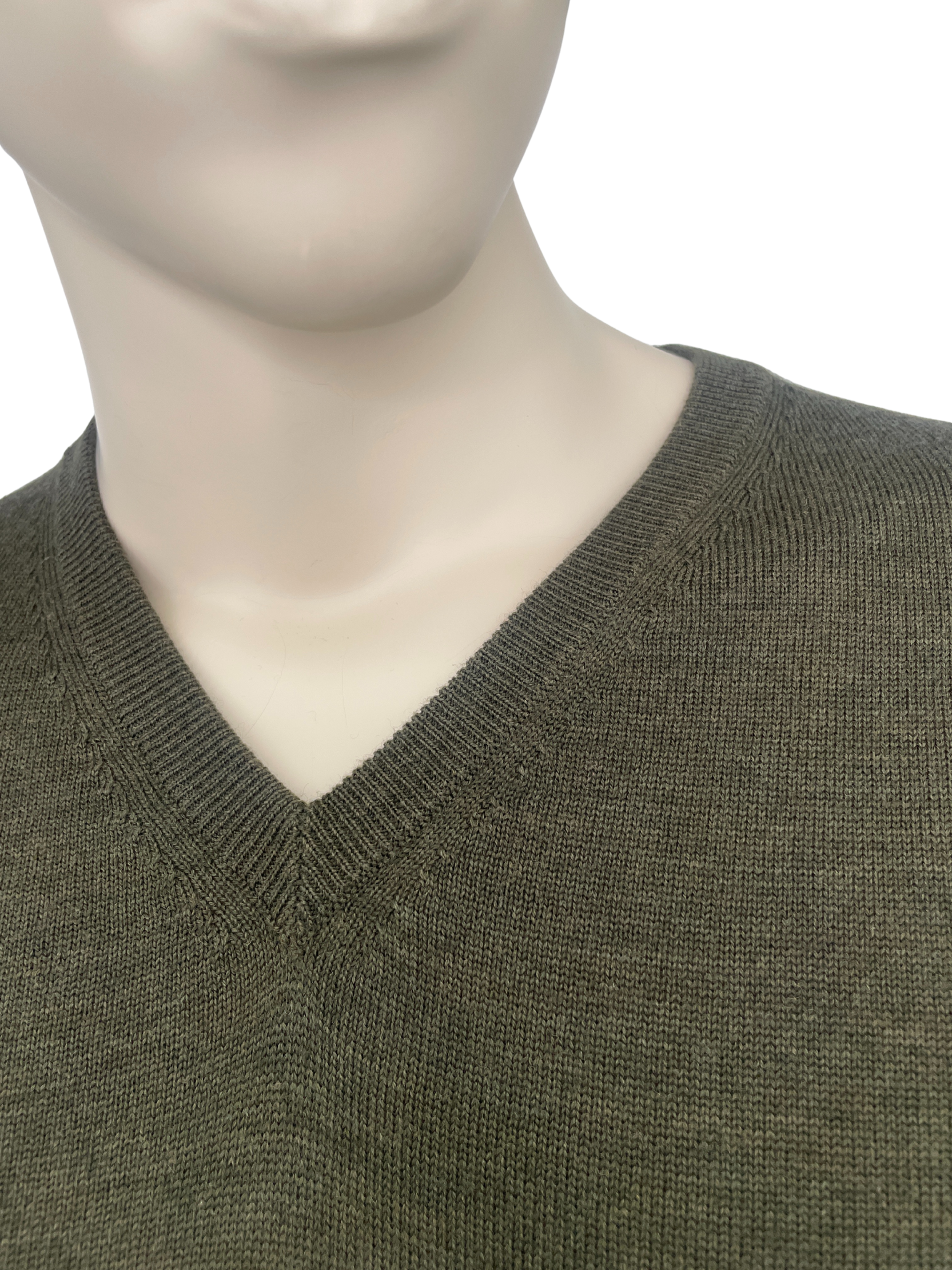 Merino Pullover in Dunkelgrün