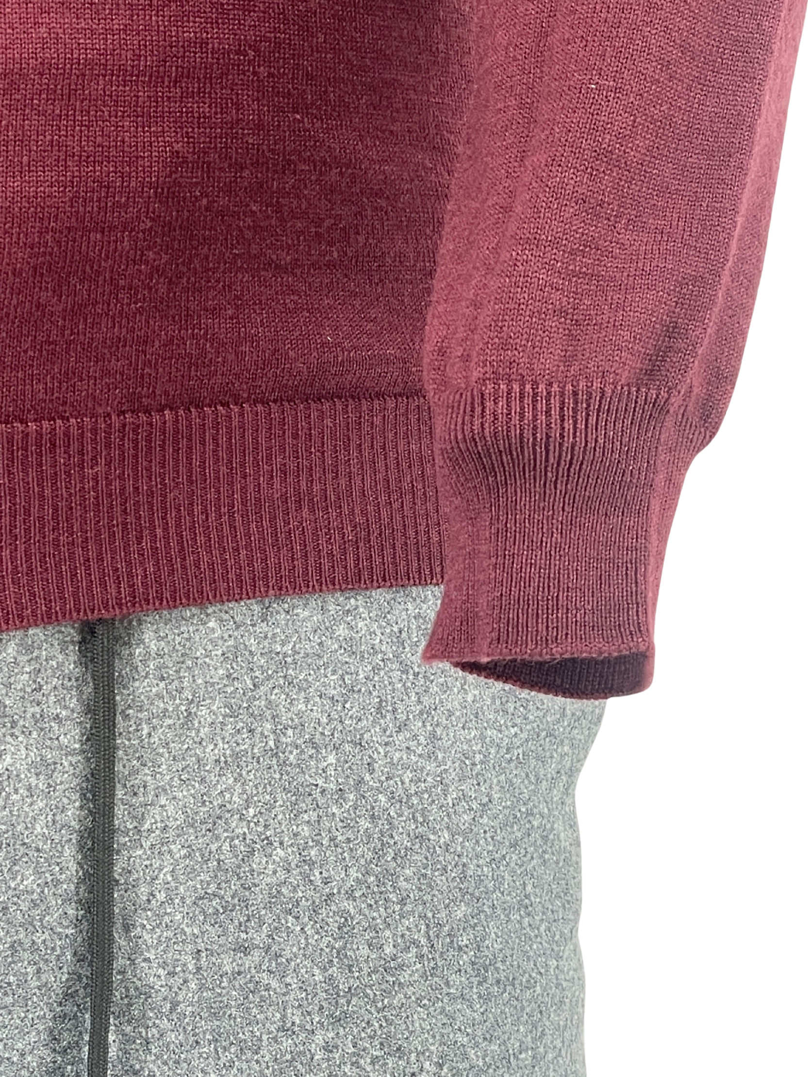 Merino Rollkragen Pullover in Burgunderrot