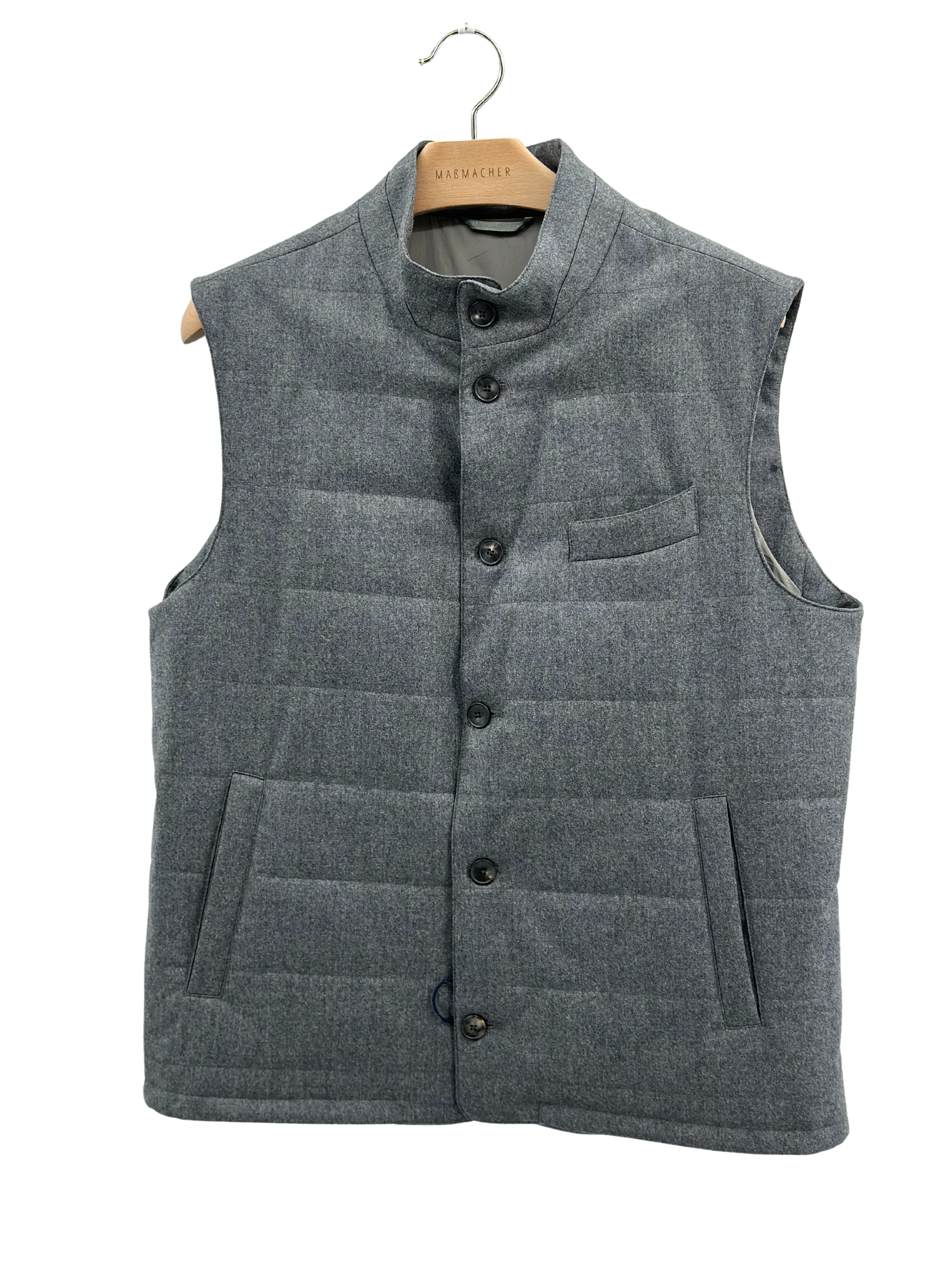 Weste gesteppt grau Flanell