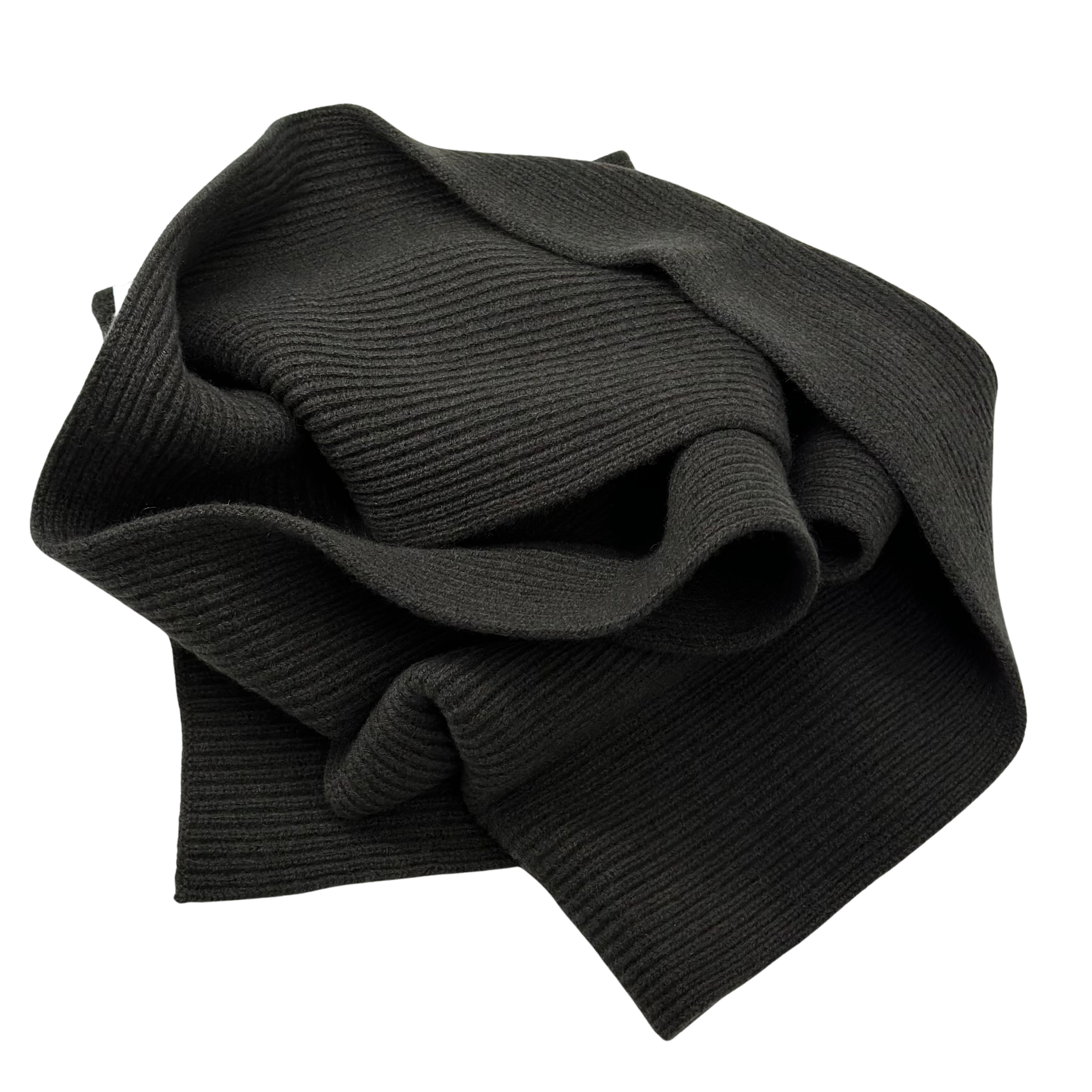 Beanie & Schal Wolle / Cashmere schwarz