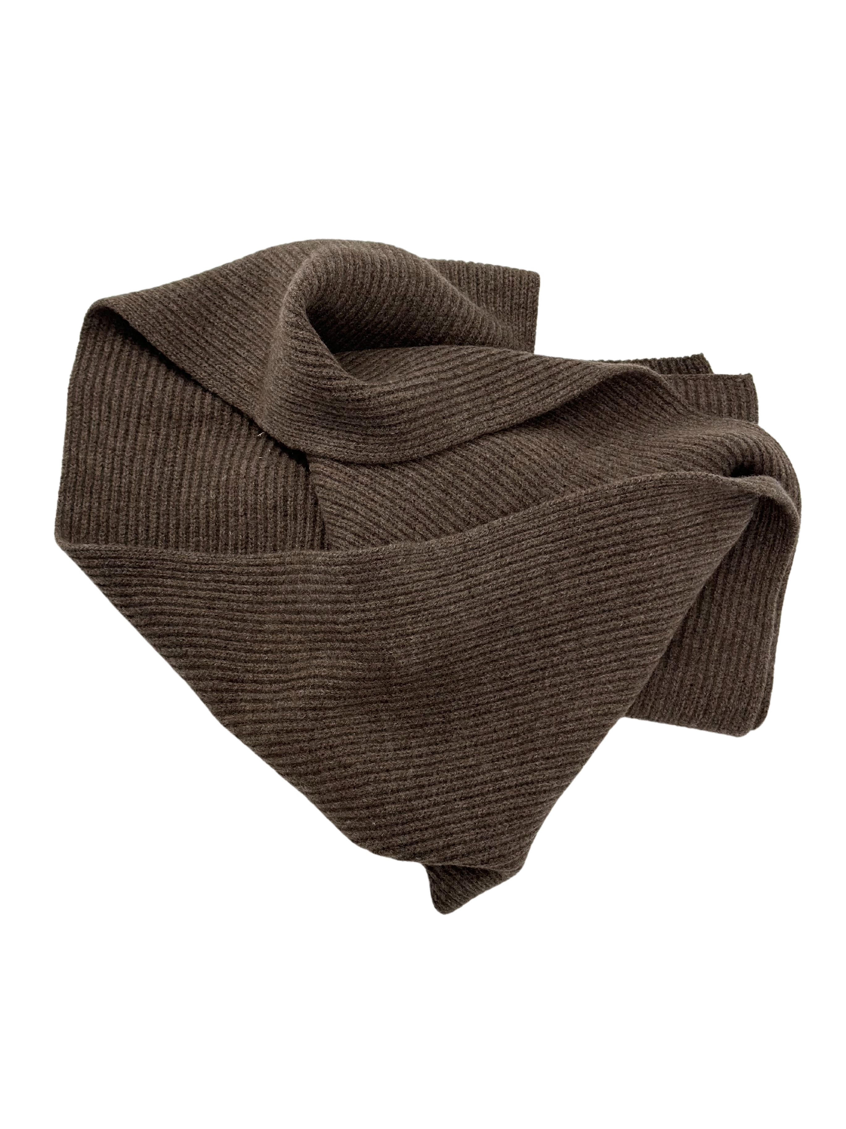 Beanie & Schal Wolle / Cashmere braun