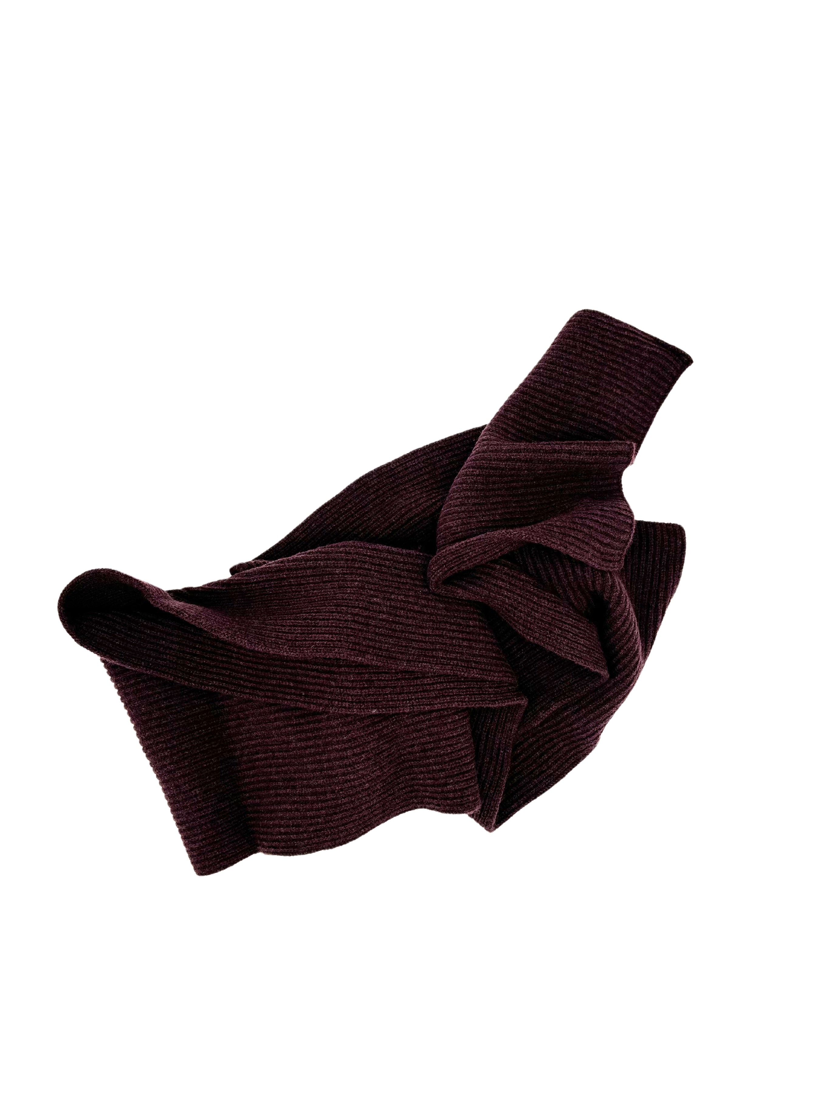 Beanie & Schal Cashmere weinrot