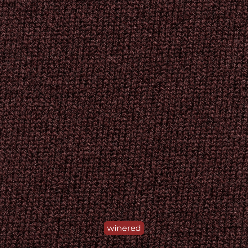 Zopf Strickjacke mit hohem Kragen aus Cashmere