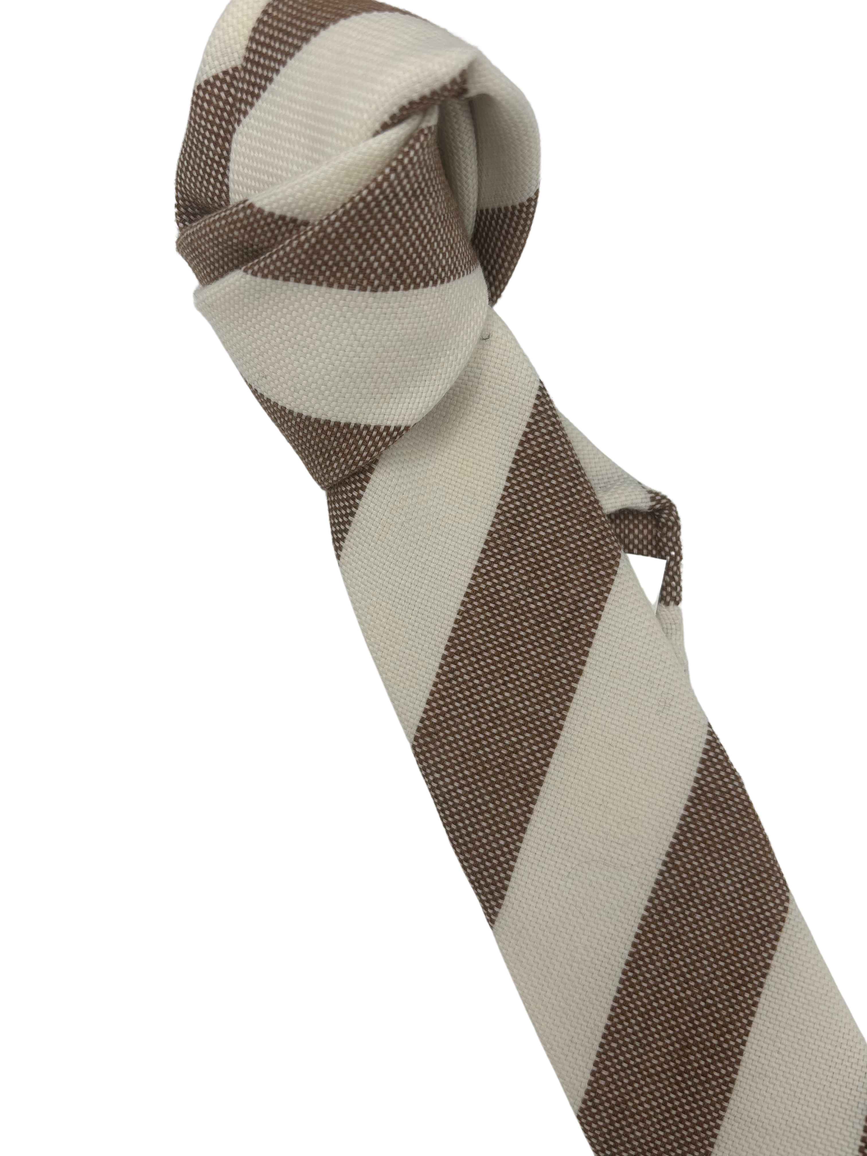 Krawatte braun/creme gestreift