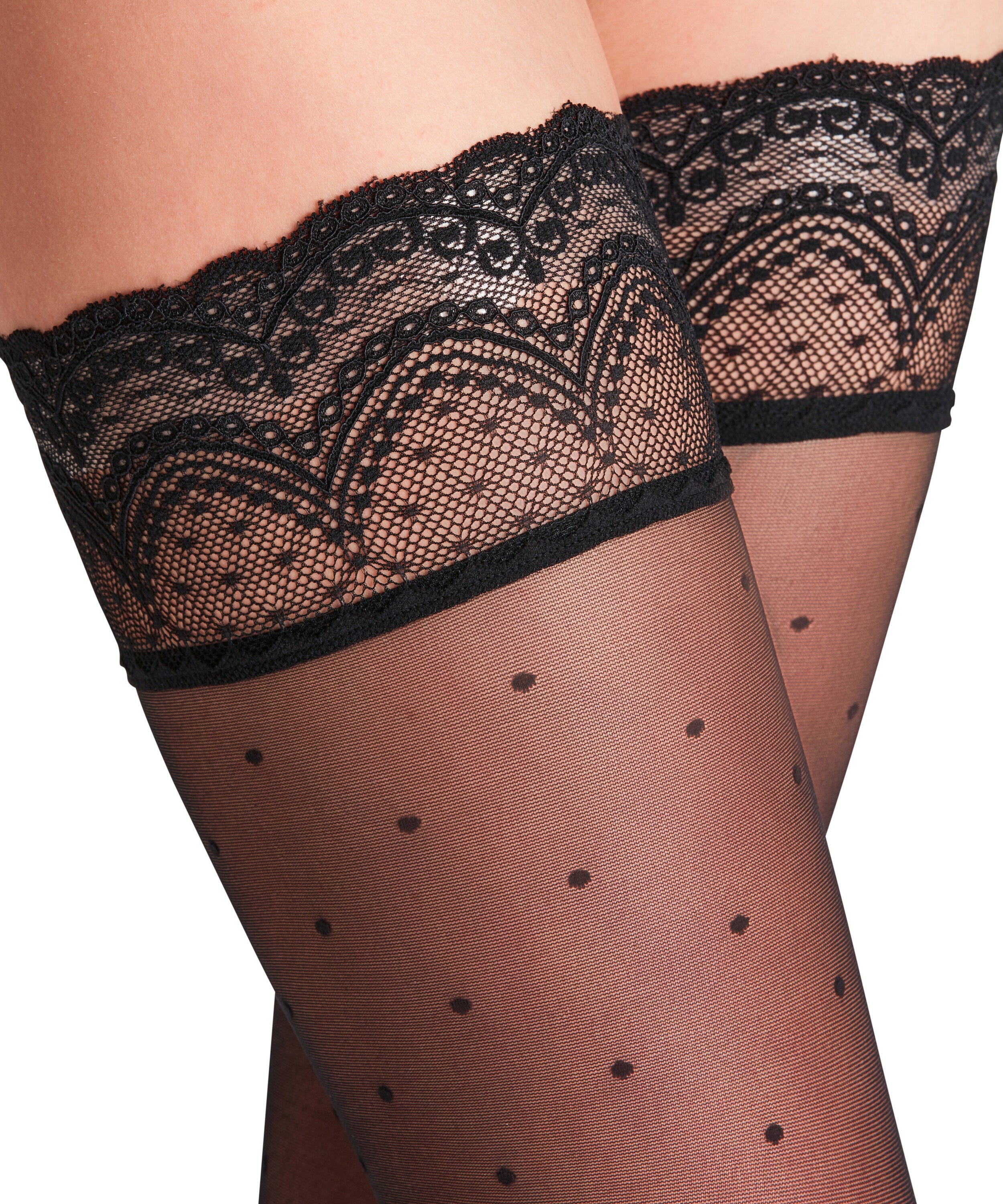 FALKE Stay Ups Dot 15 schwarz
