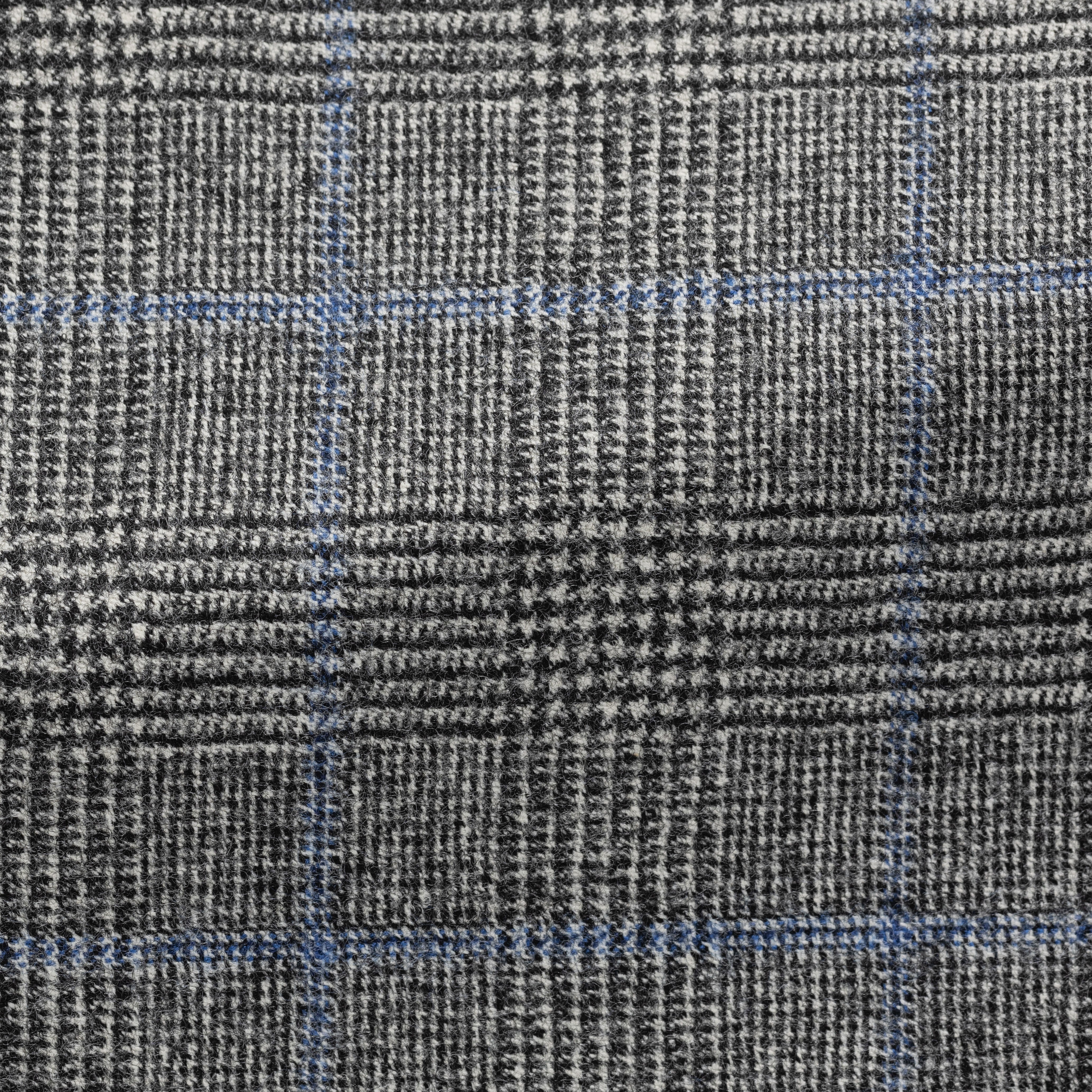 Klassischer Glenchek Anzug mit blauem Overcheck