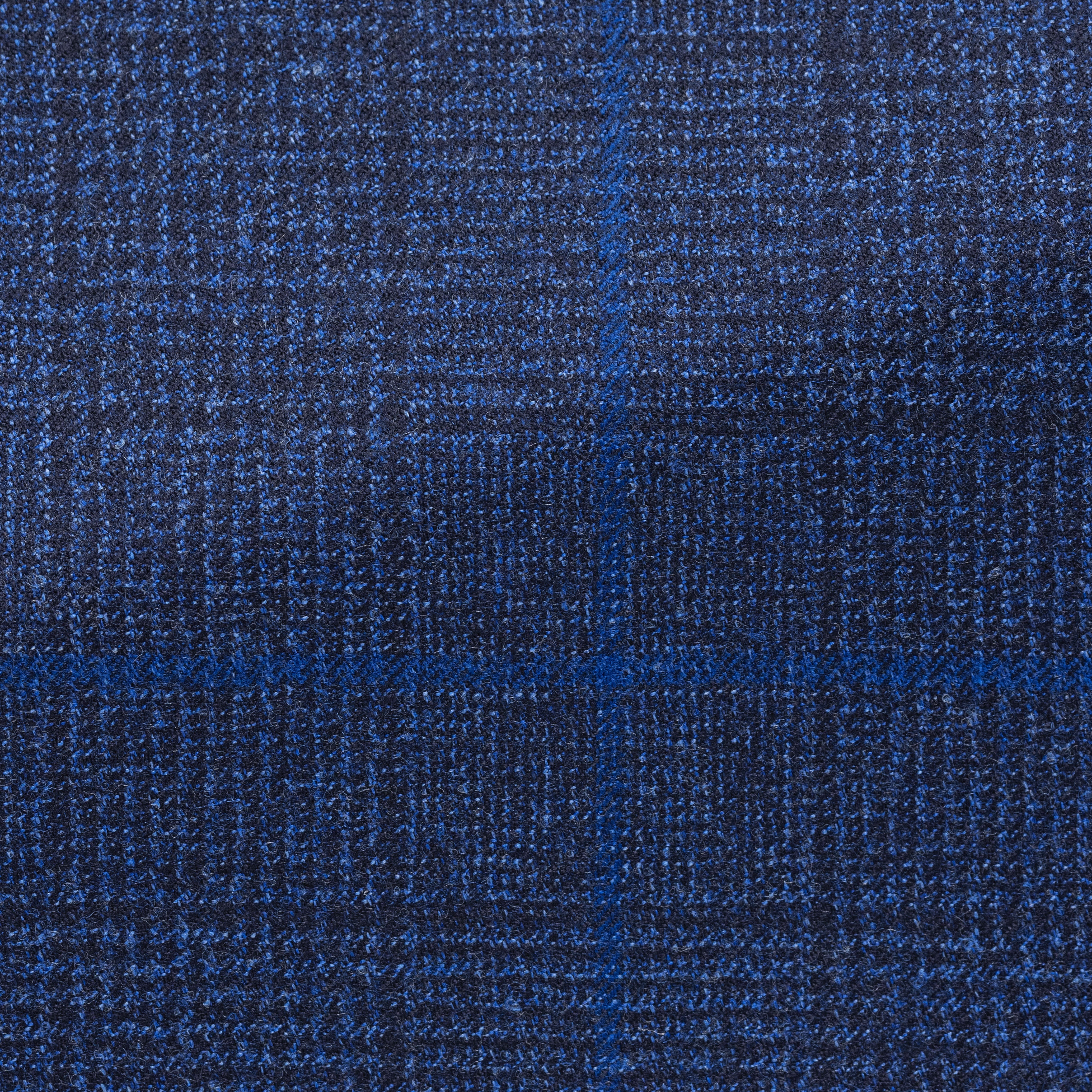 Wollanzug in Royal Blue mit Glencheck und Windowpane