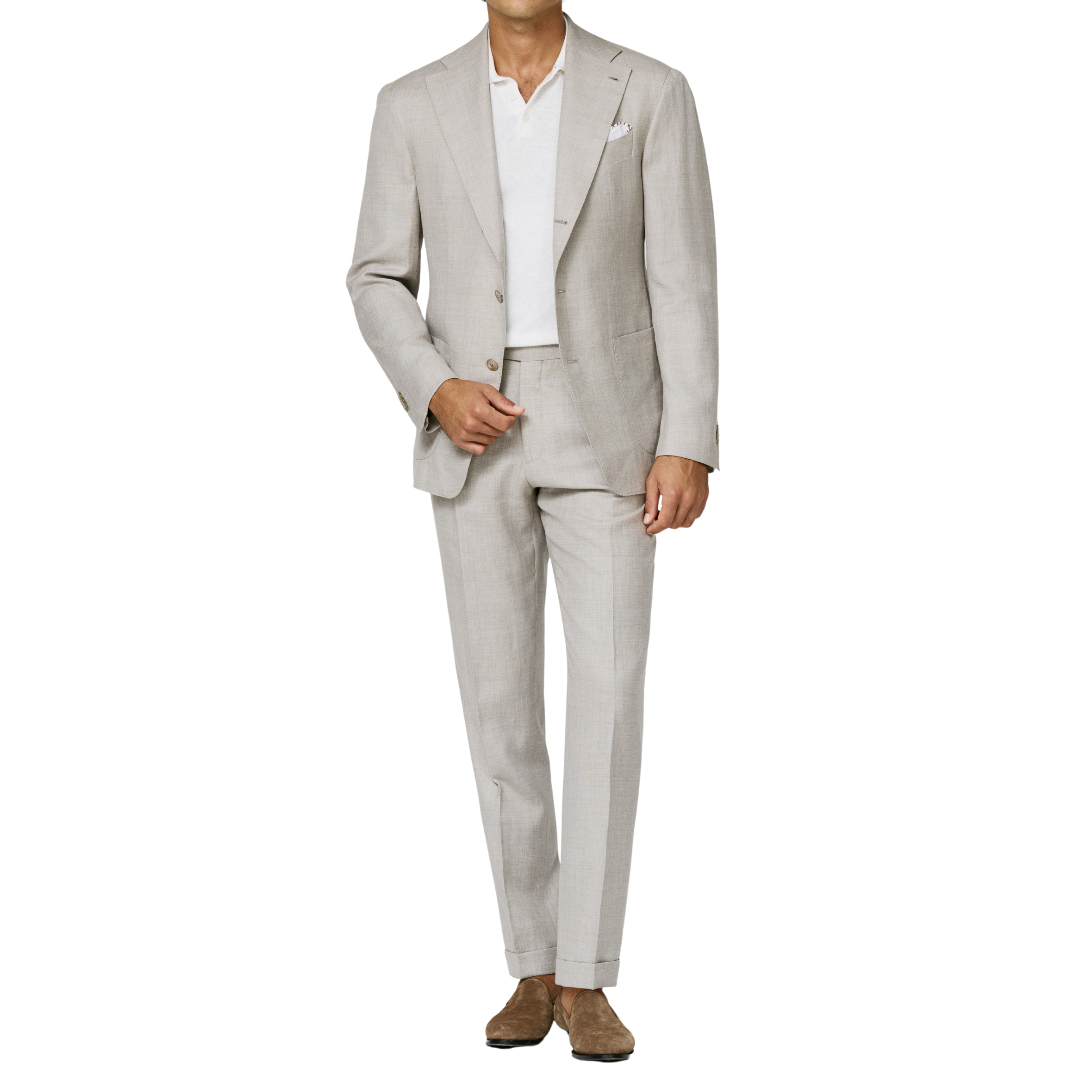 Anzug in bone melange