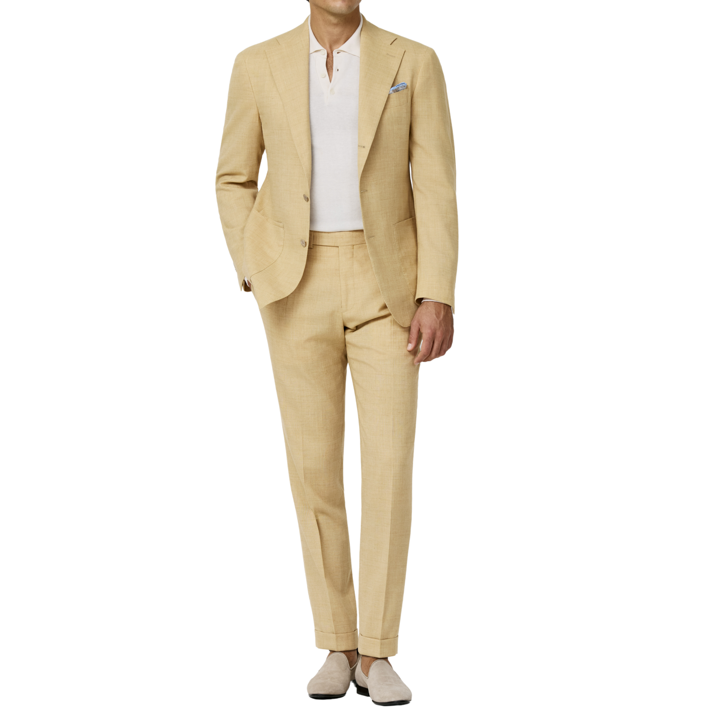 Golden yellow Stretch-Anzug