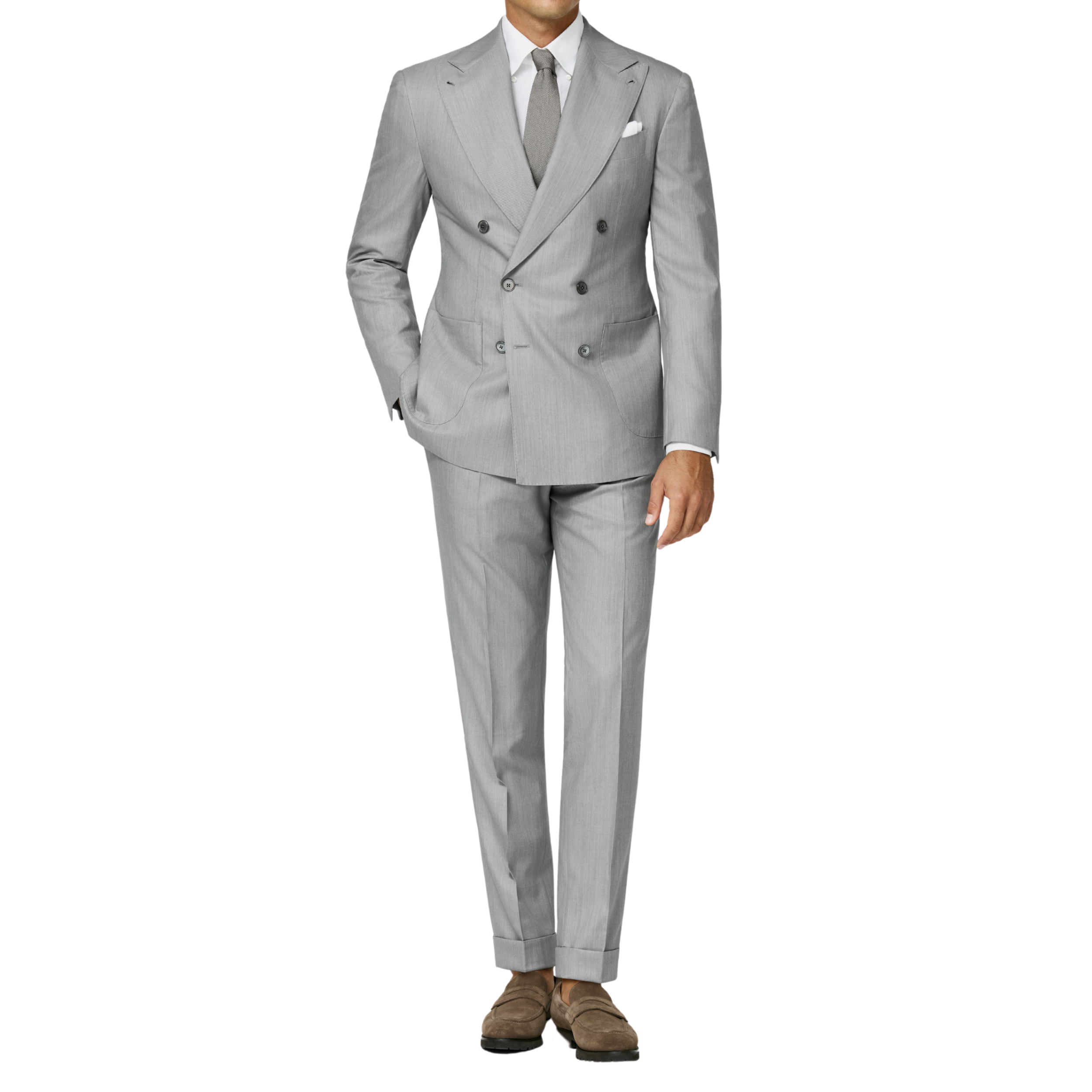 Anzug in smoke grey melange