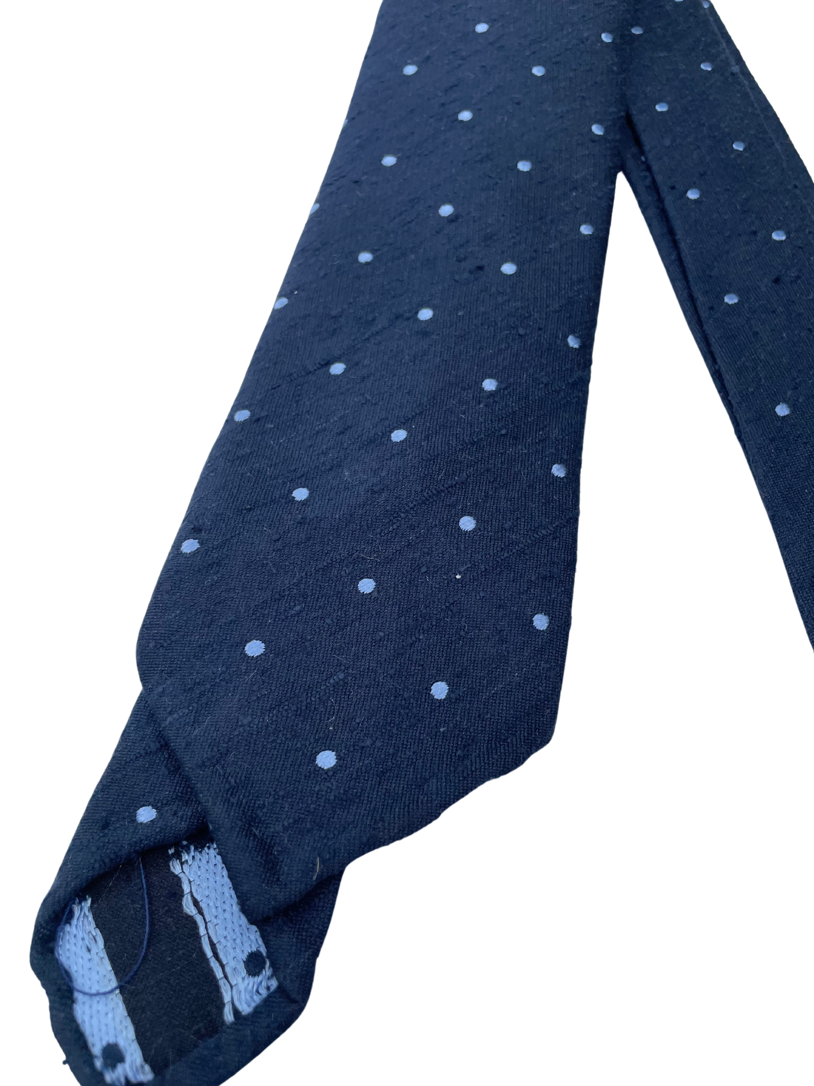 Krawatte Blau mit hellblauen Dots