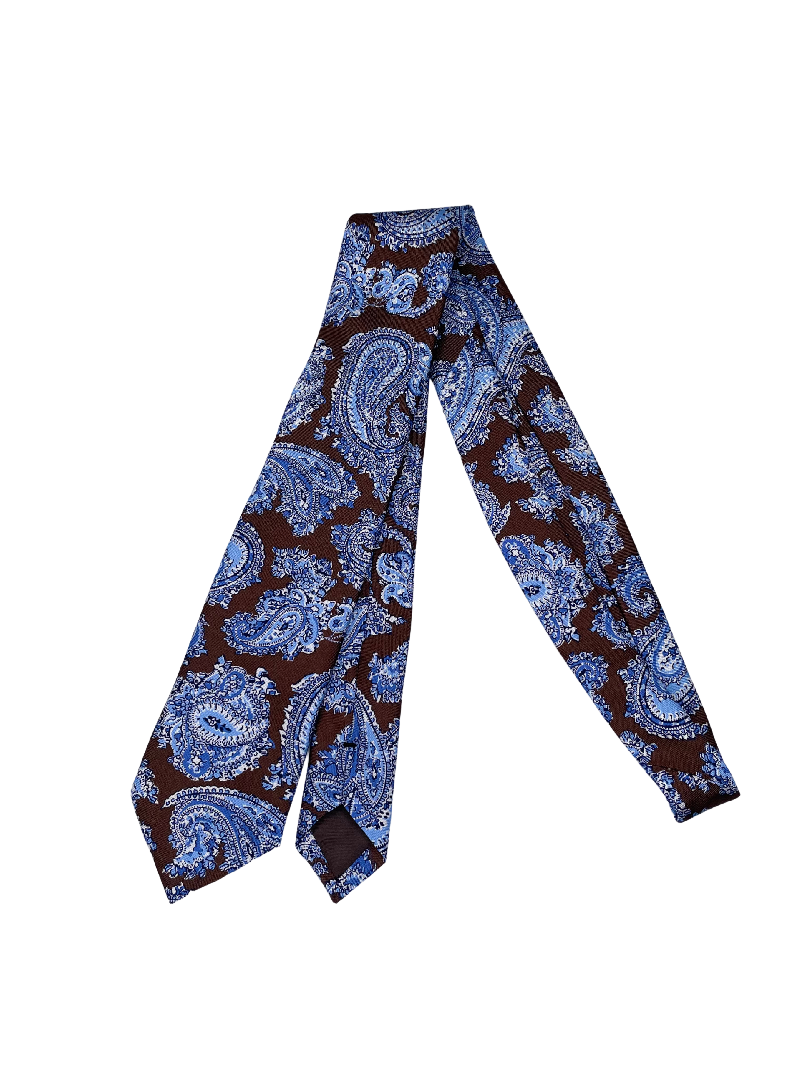 Krawatte Braun/Blau Paisley
