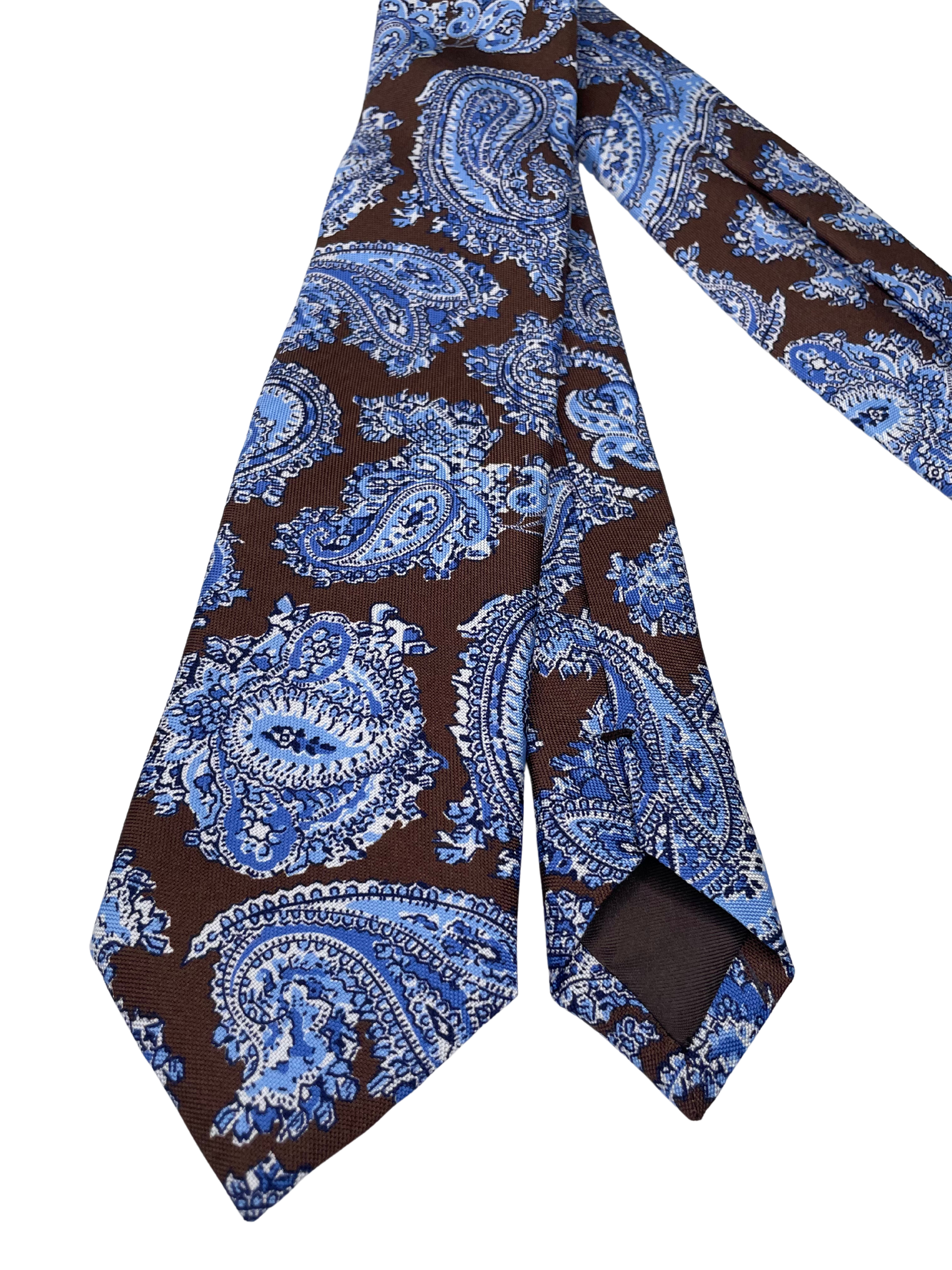 Krawatte Braun/Blau Paisley