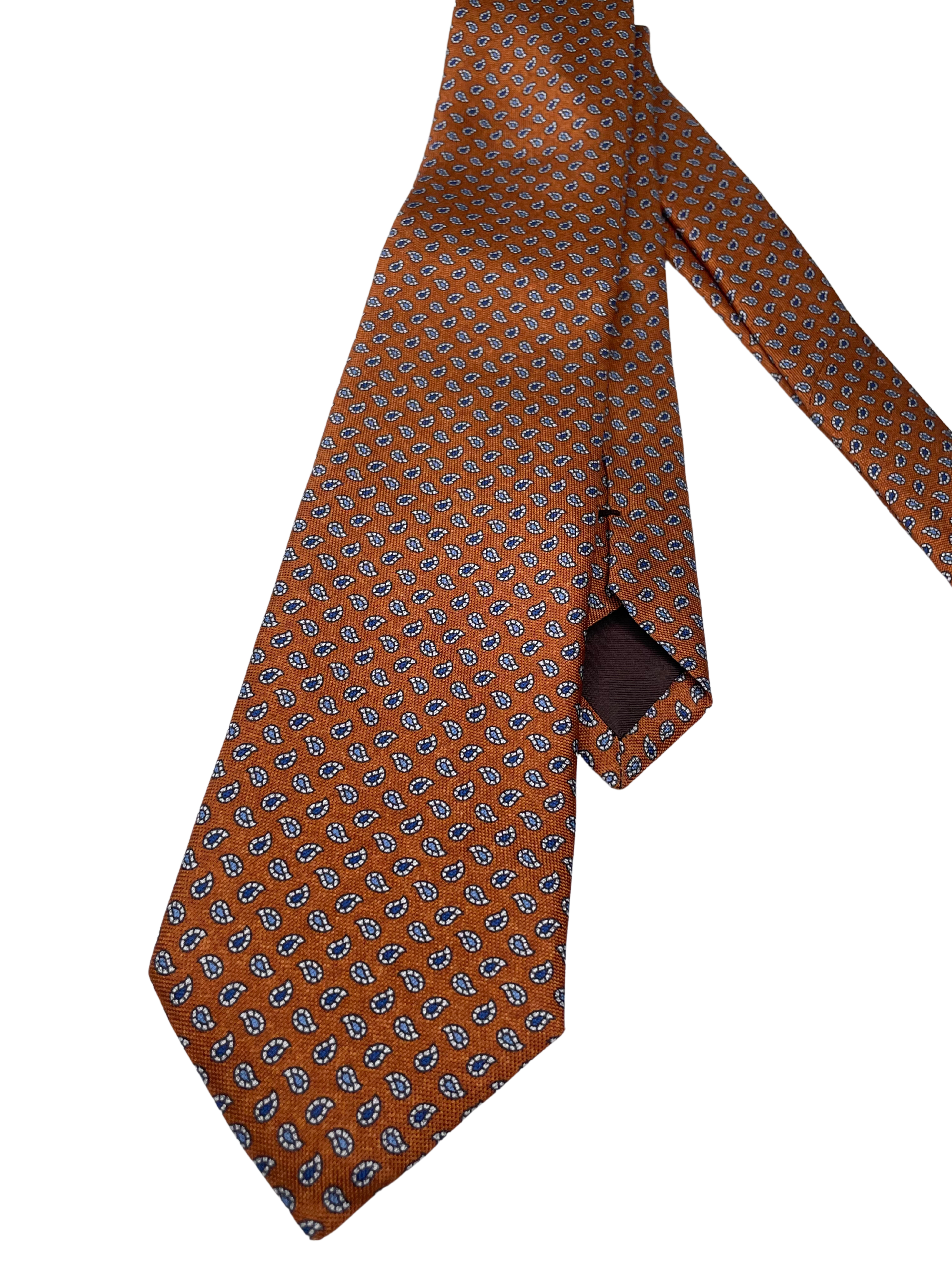 Krawatte Bronze/Blau Paisley