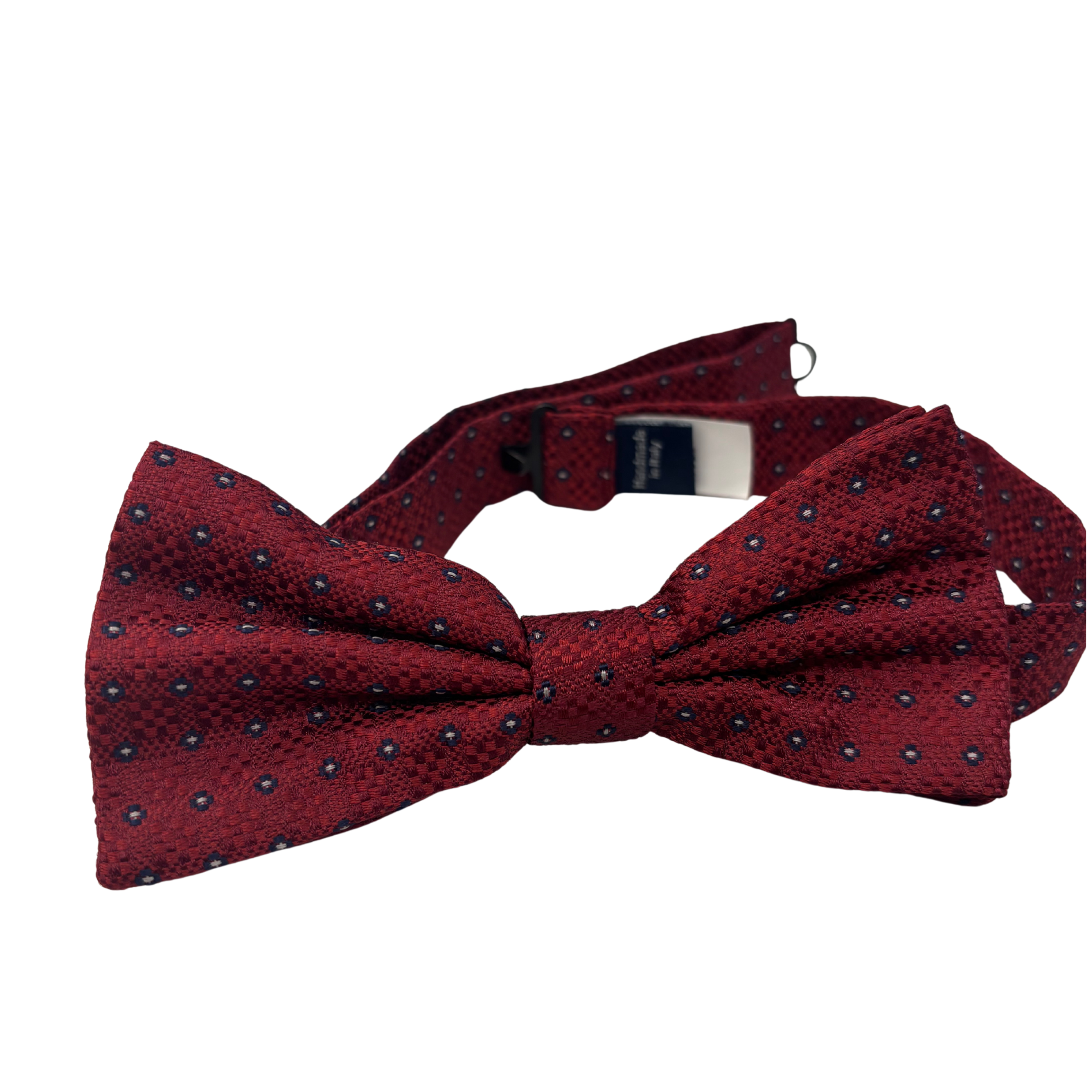 Fliege Bordeaux mit feinem Ornamentmuster