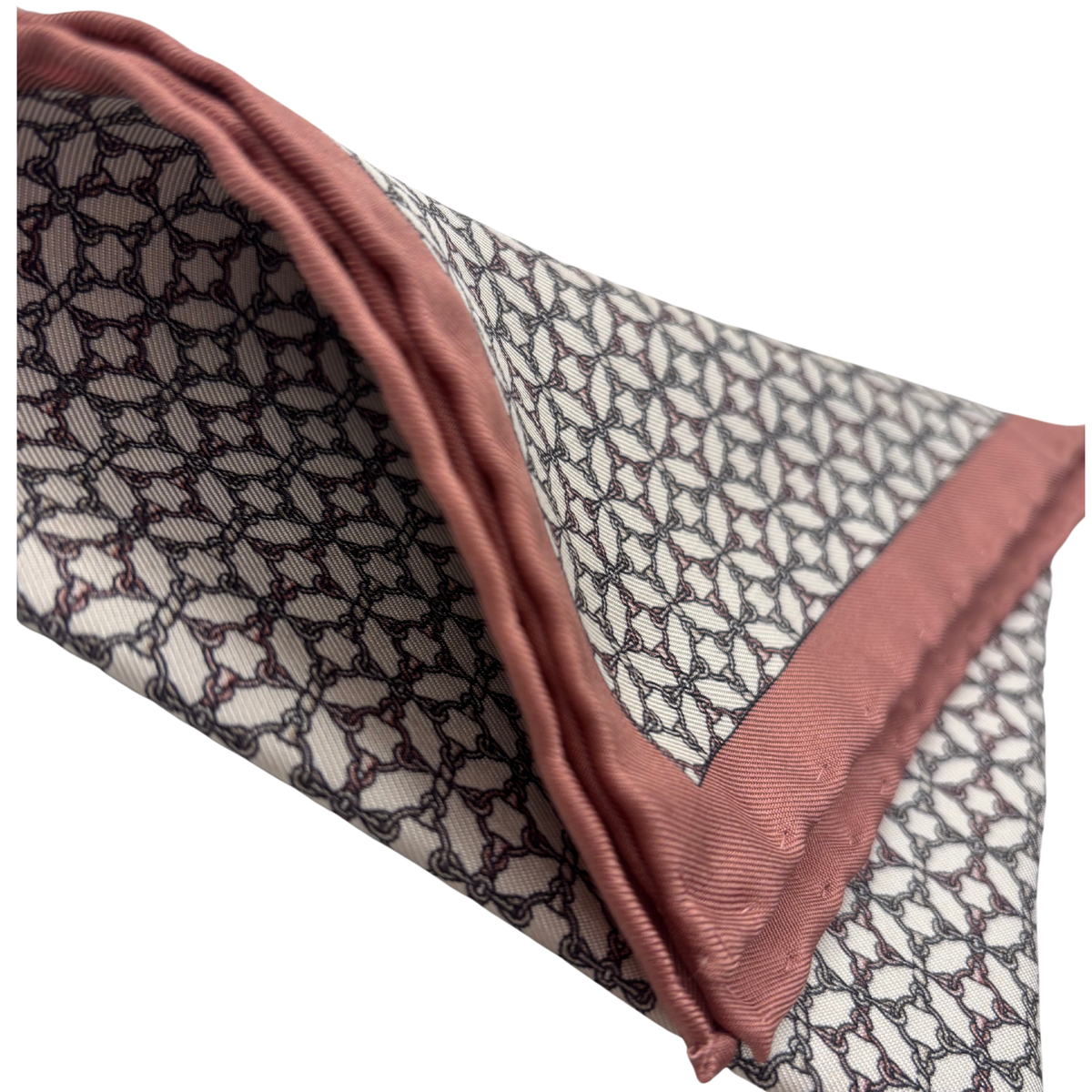 Einstecktuch in Rosa mit Kettenmuster