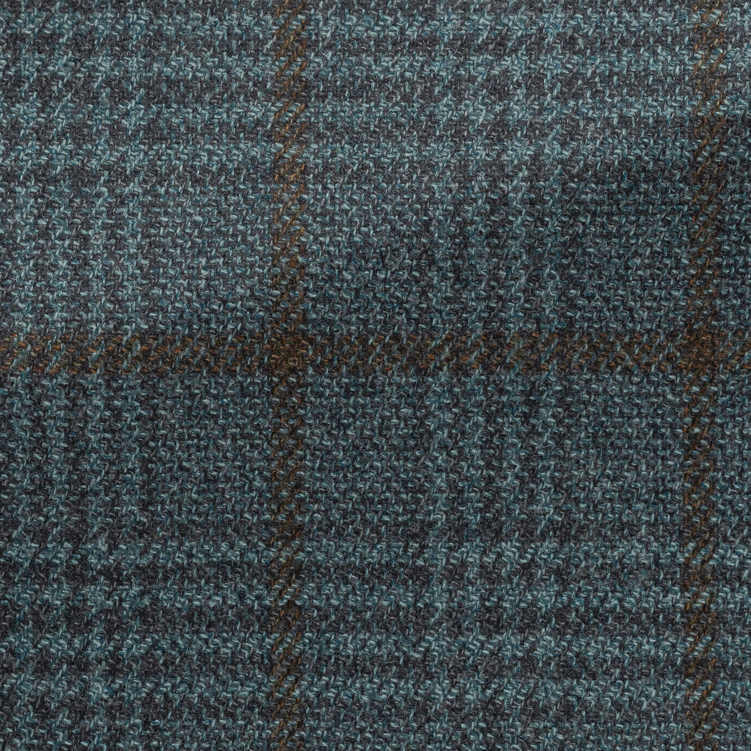 Sakko in I.teal-charcoal mit Glenchek aus Wolle-Seide