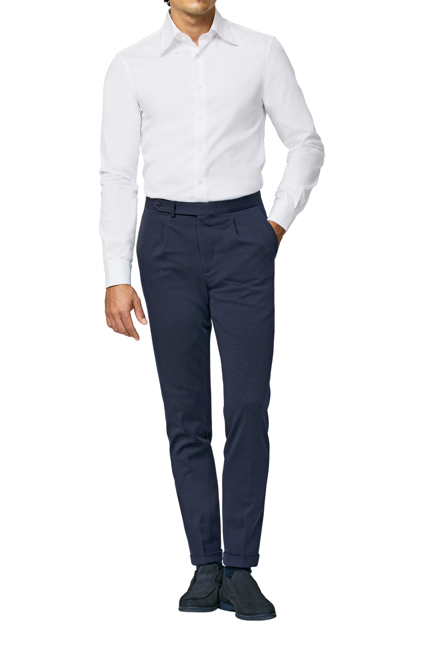 Look: Mitternachtsblau trifft Struktur