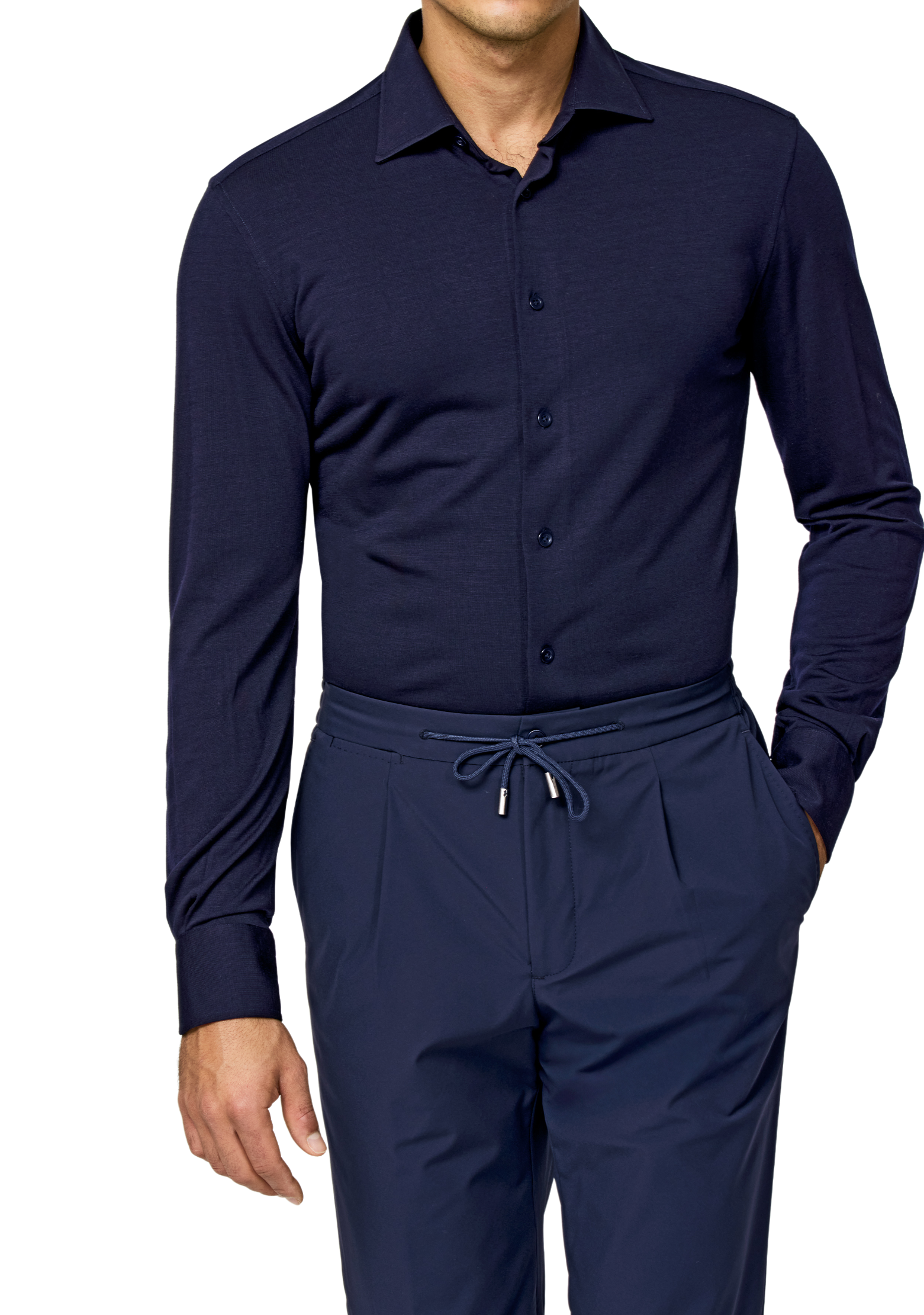 Look: Grau trifft Blau