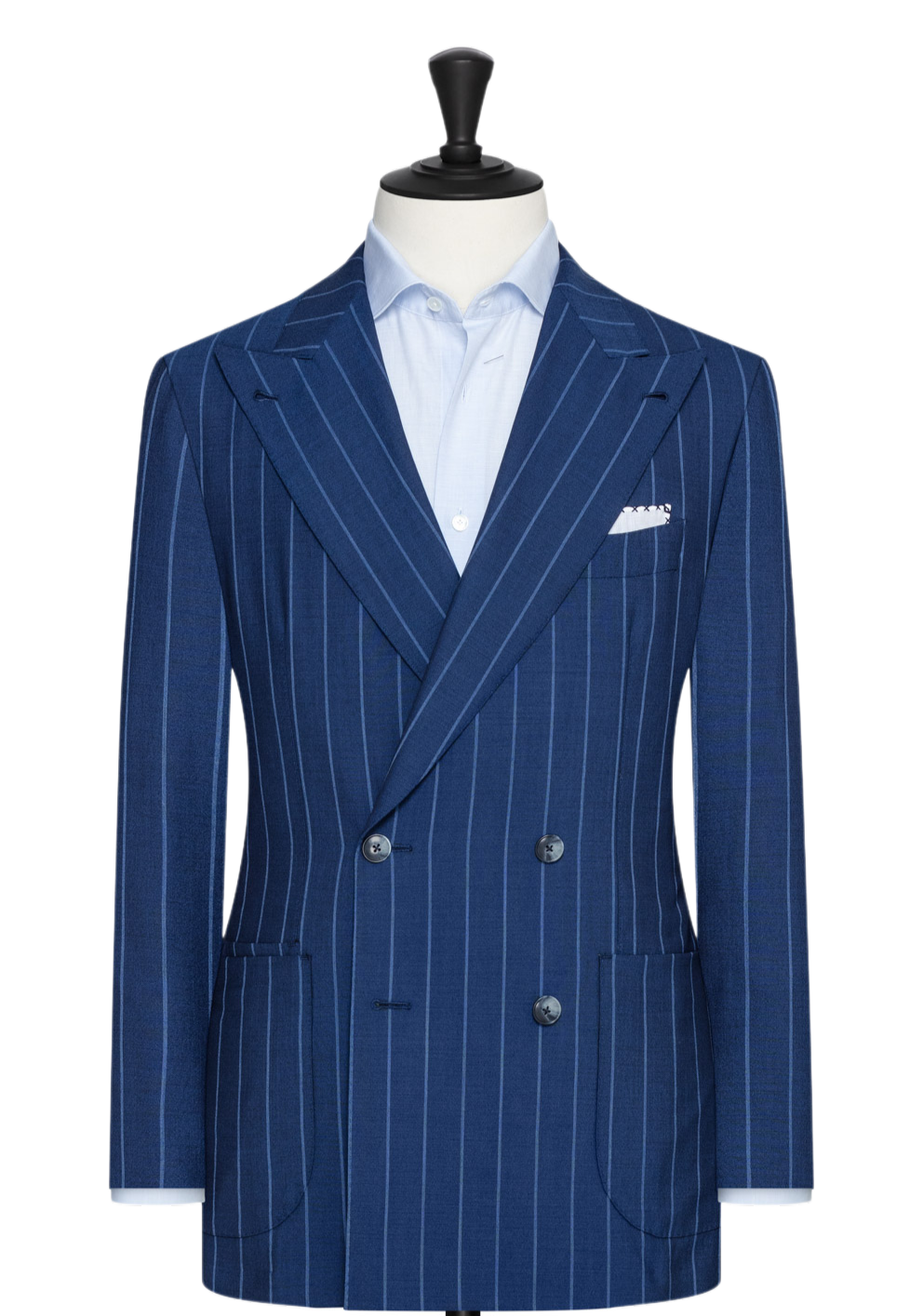 Streifen Anzug neapolitanisch blau