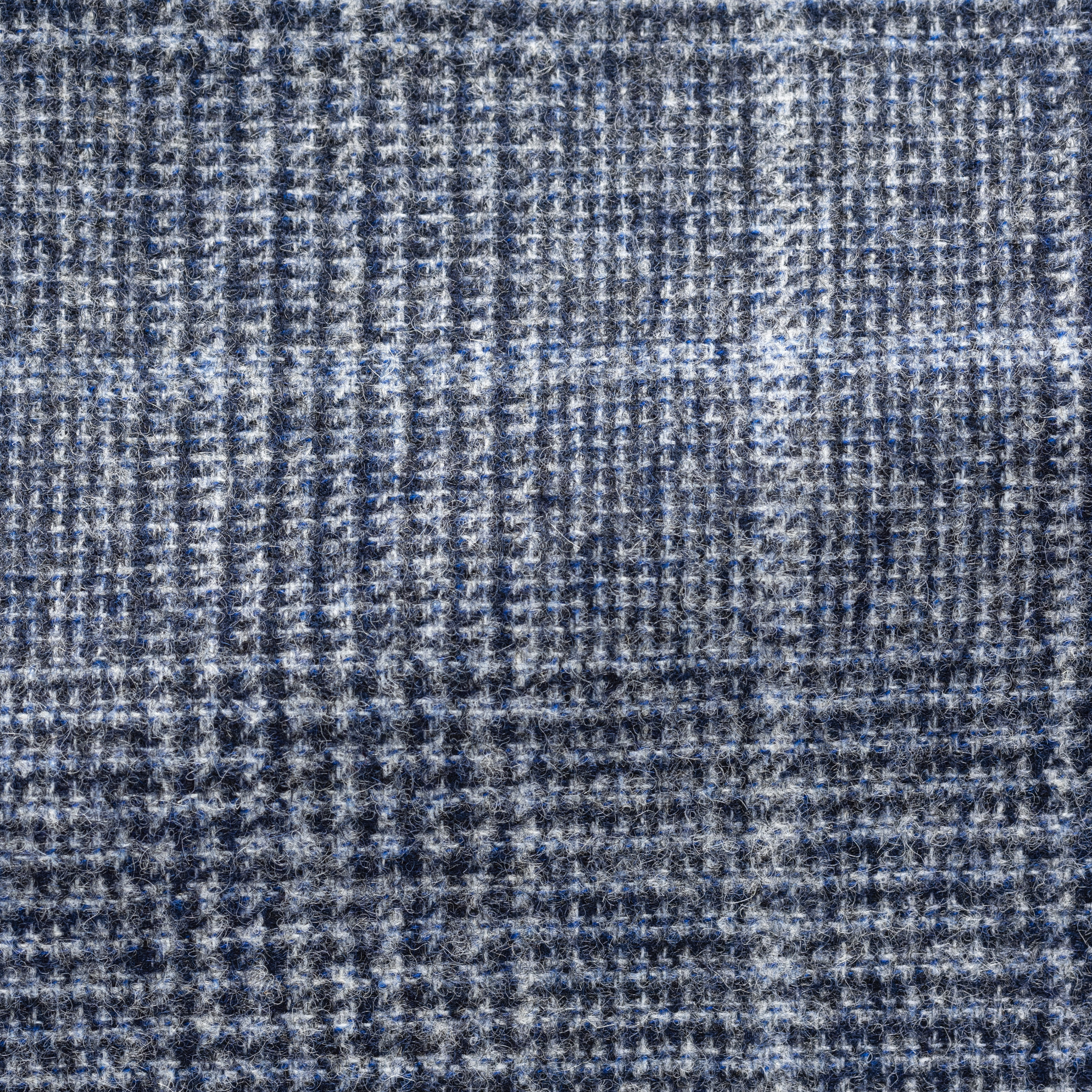 Marineblauer karierter Anzug  aus Alpaka-Wolle