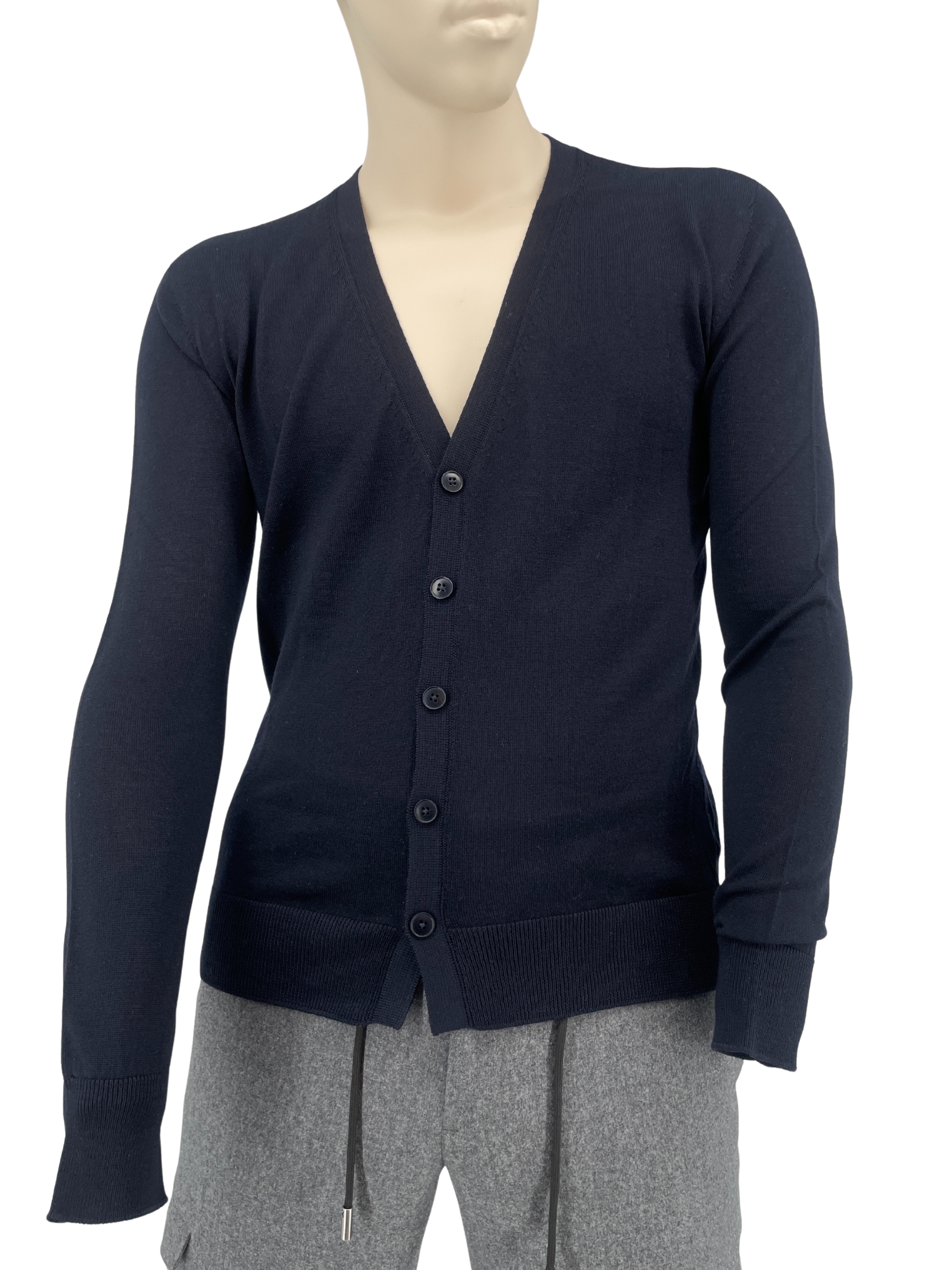 Merino Cardigan in Dunkelblau