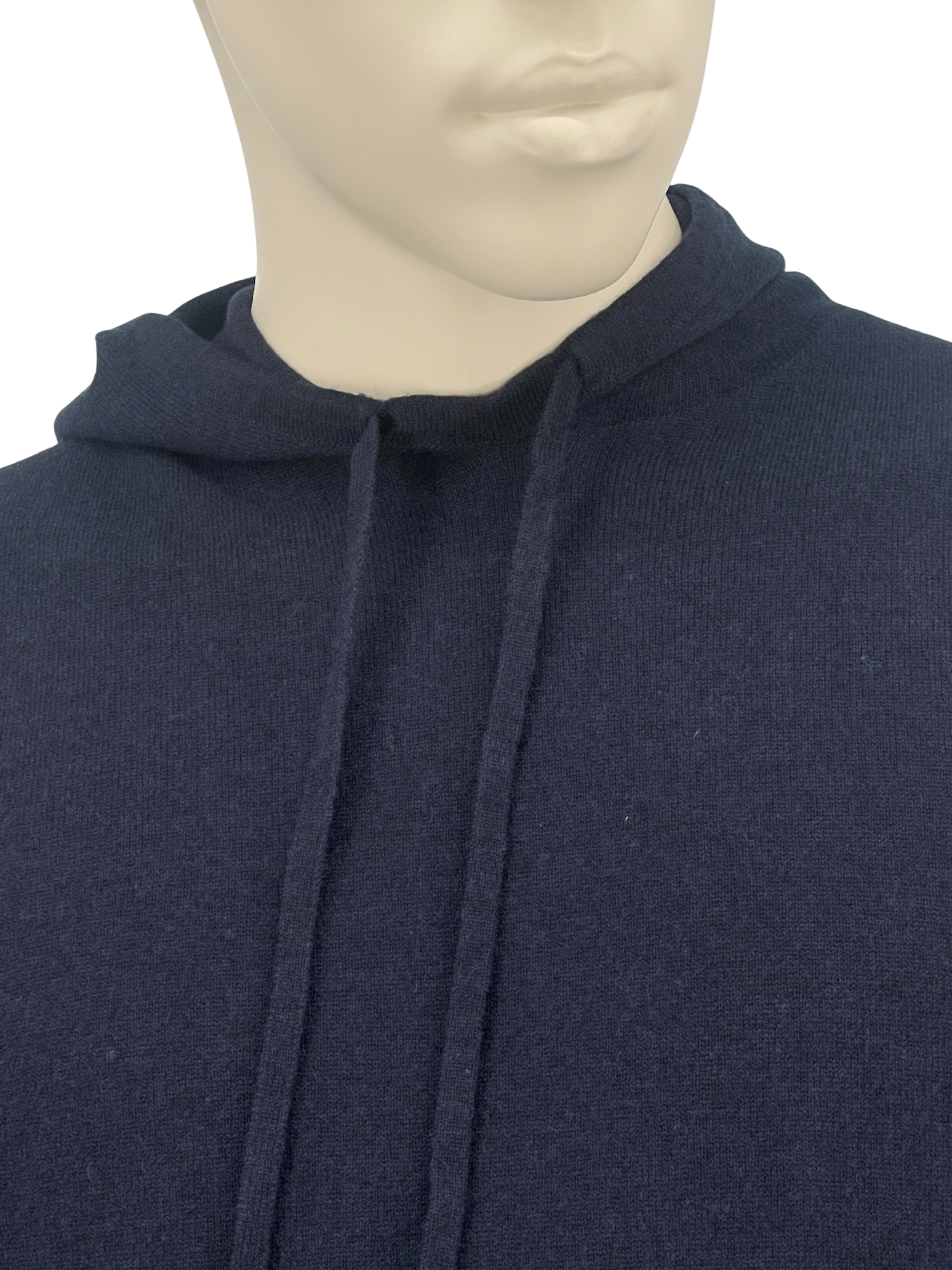 Wolle Kaschmir Hoodie in Dunkelblau