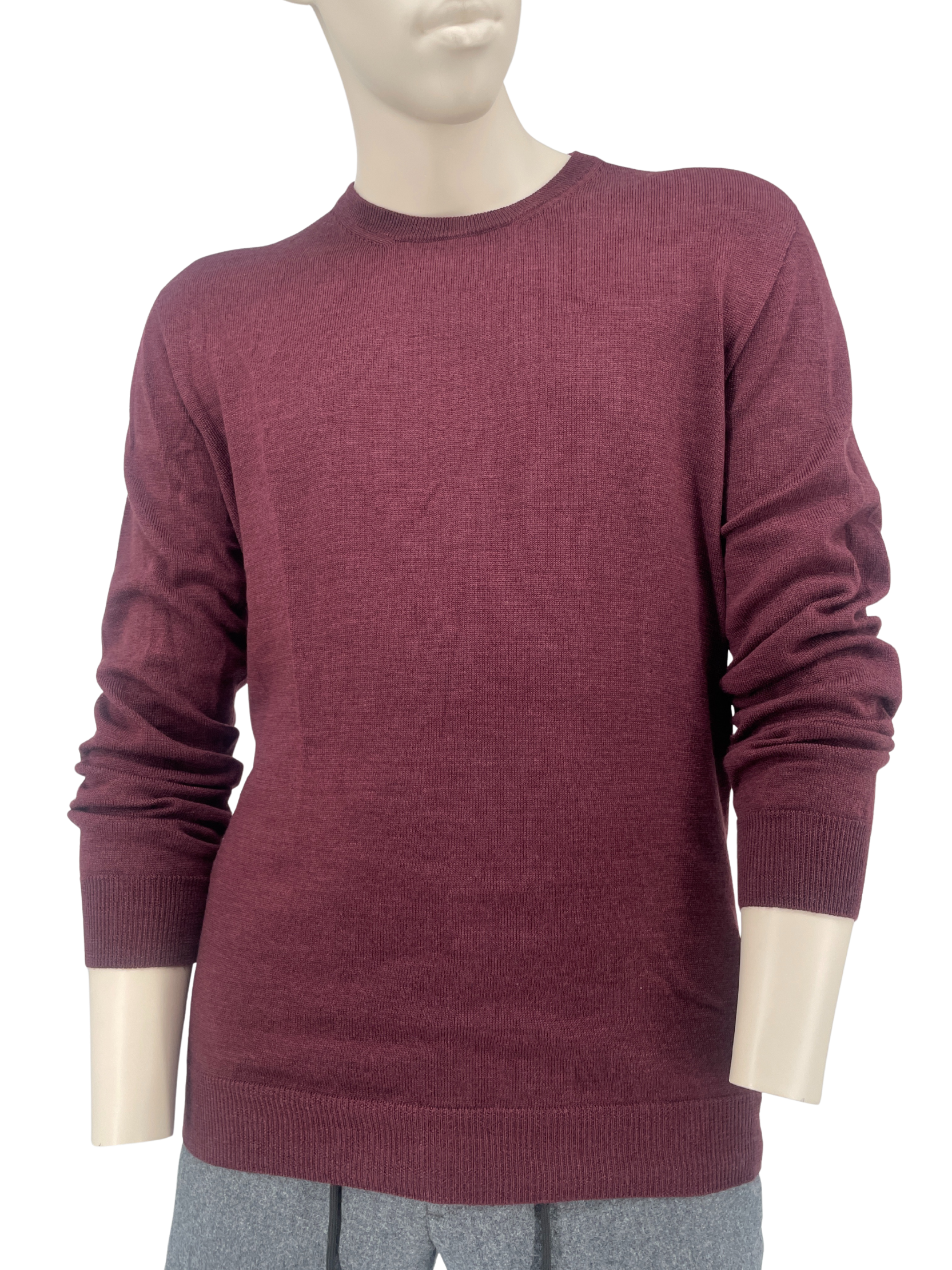 Merino Pullover in Dunkelrot