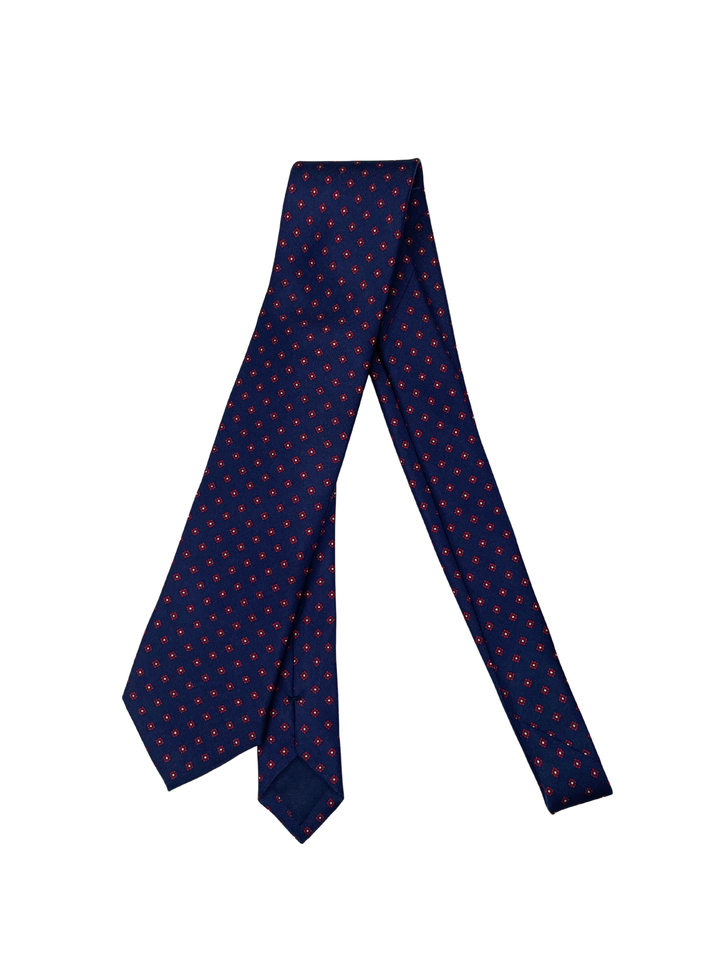 Krawatte Navy rot gemustert