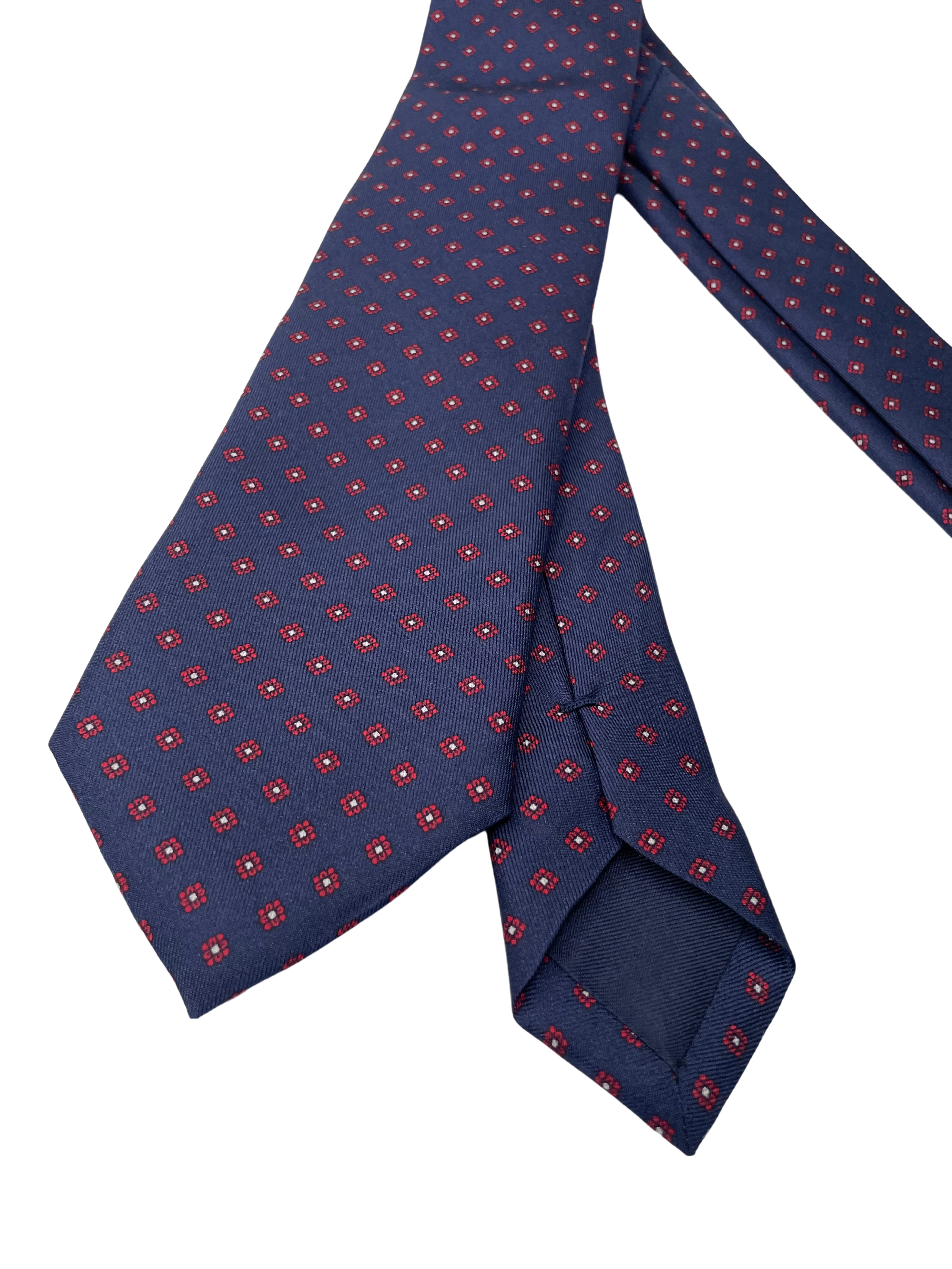 Krawatte Navy rot gemustert