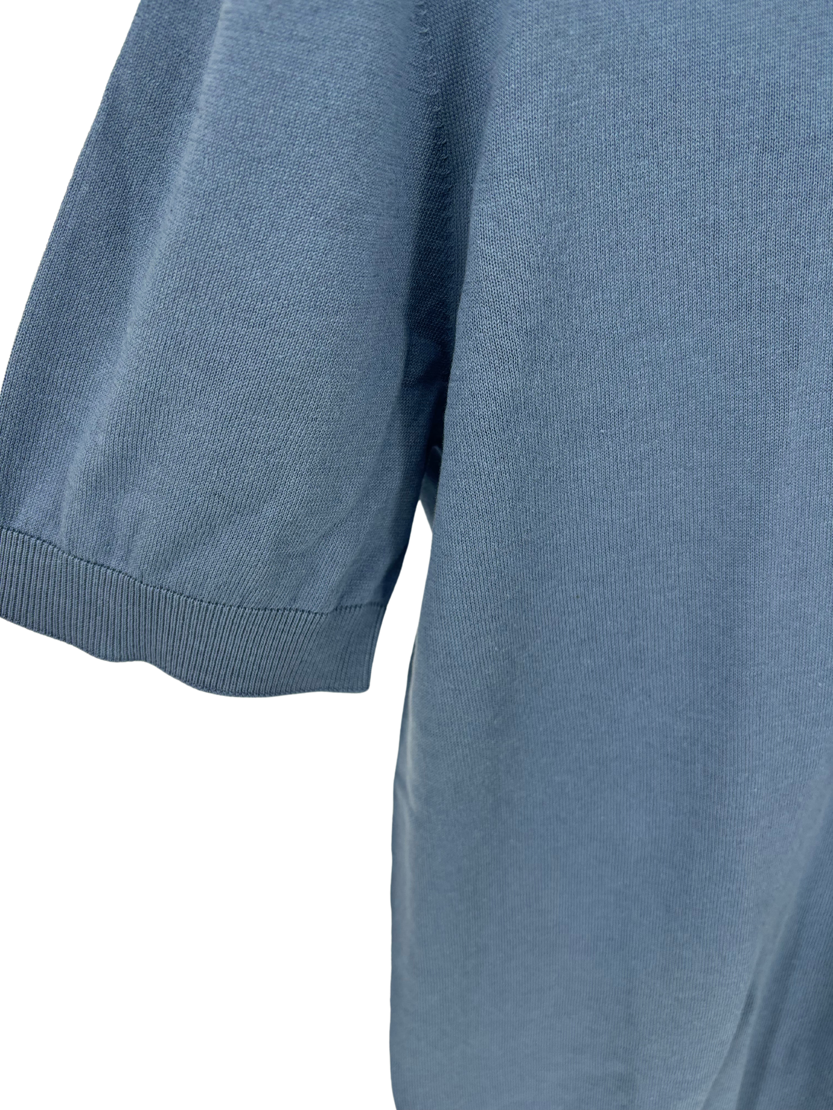 Polo kurzarm ohne Knopf - midblue/jeans